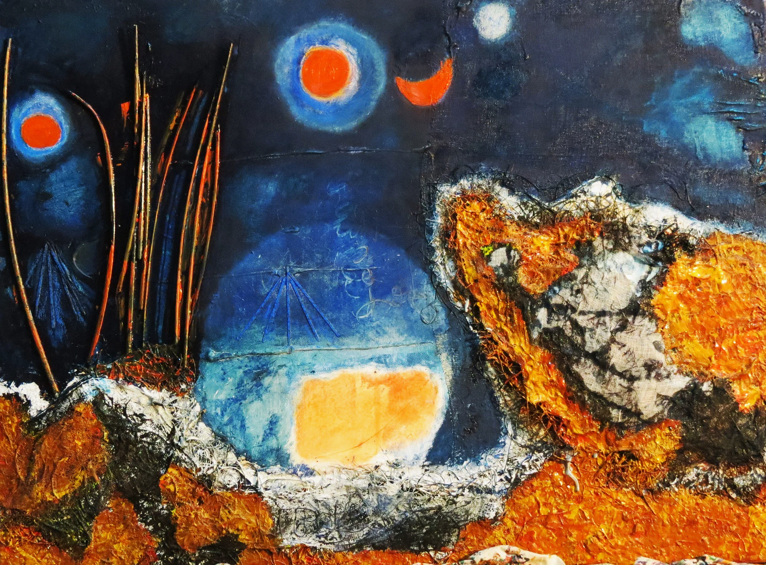 Fred Lutz, "Matière à peindre III", 2025. Mixed techniques.