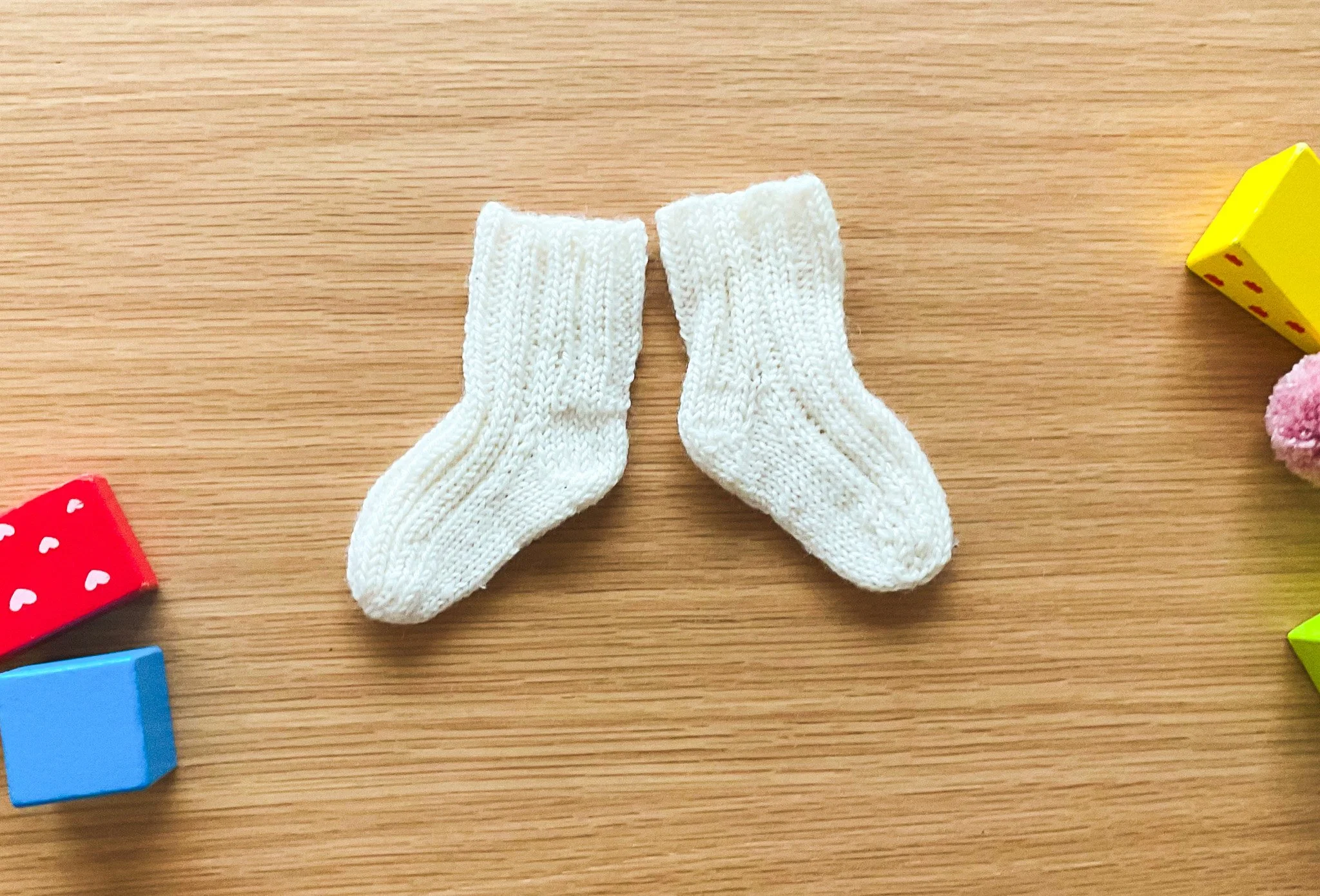 Cream Baby Socks