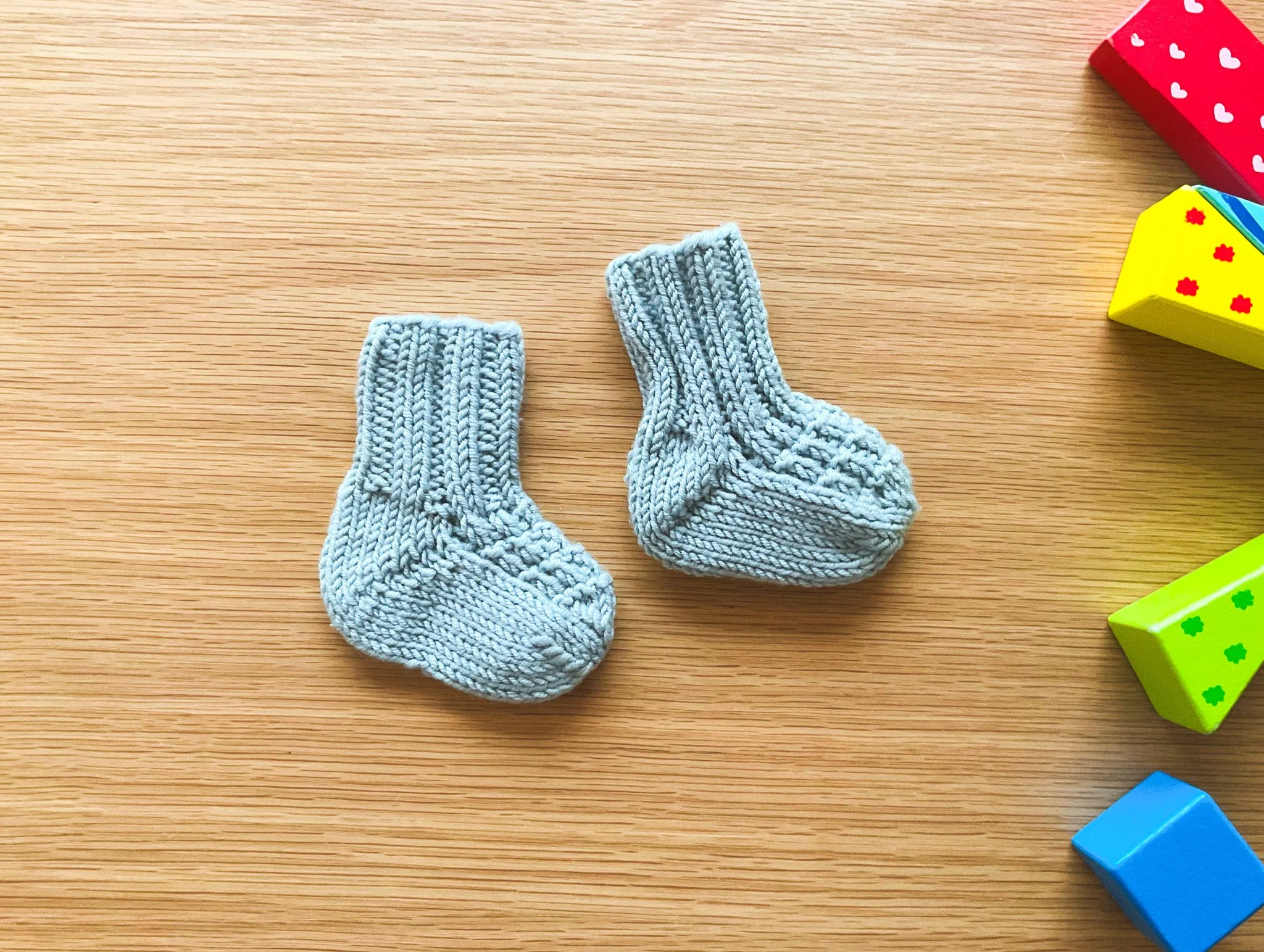Blue Textured Socks