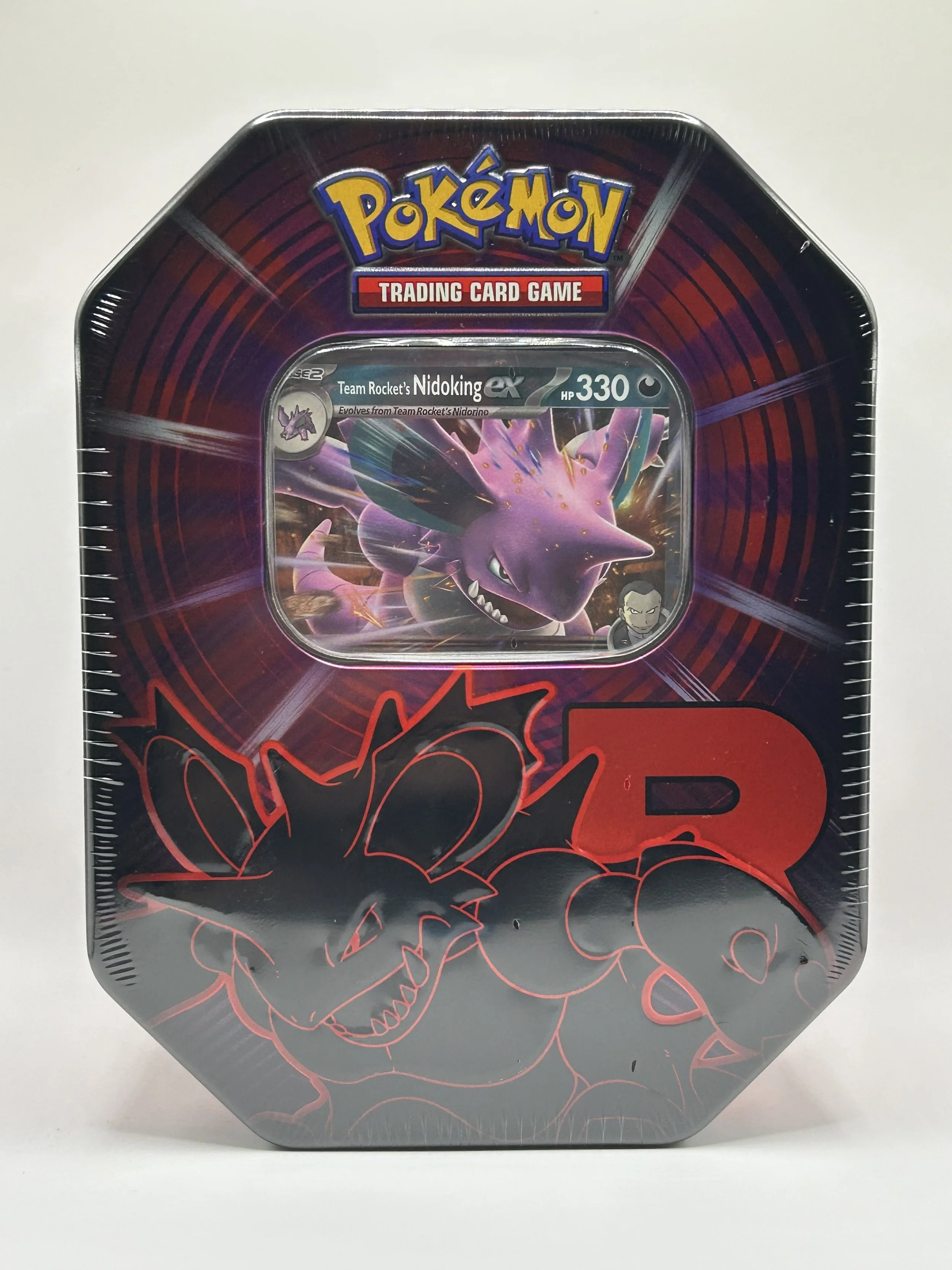 👑 Team Rocket’s Nidoking EX Tin – English