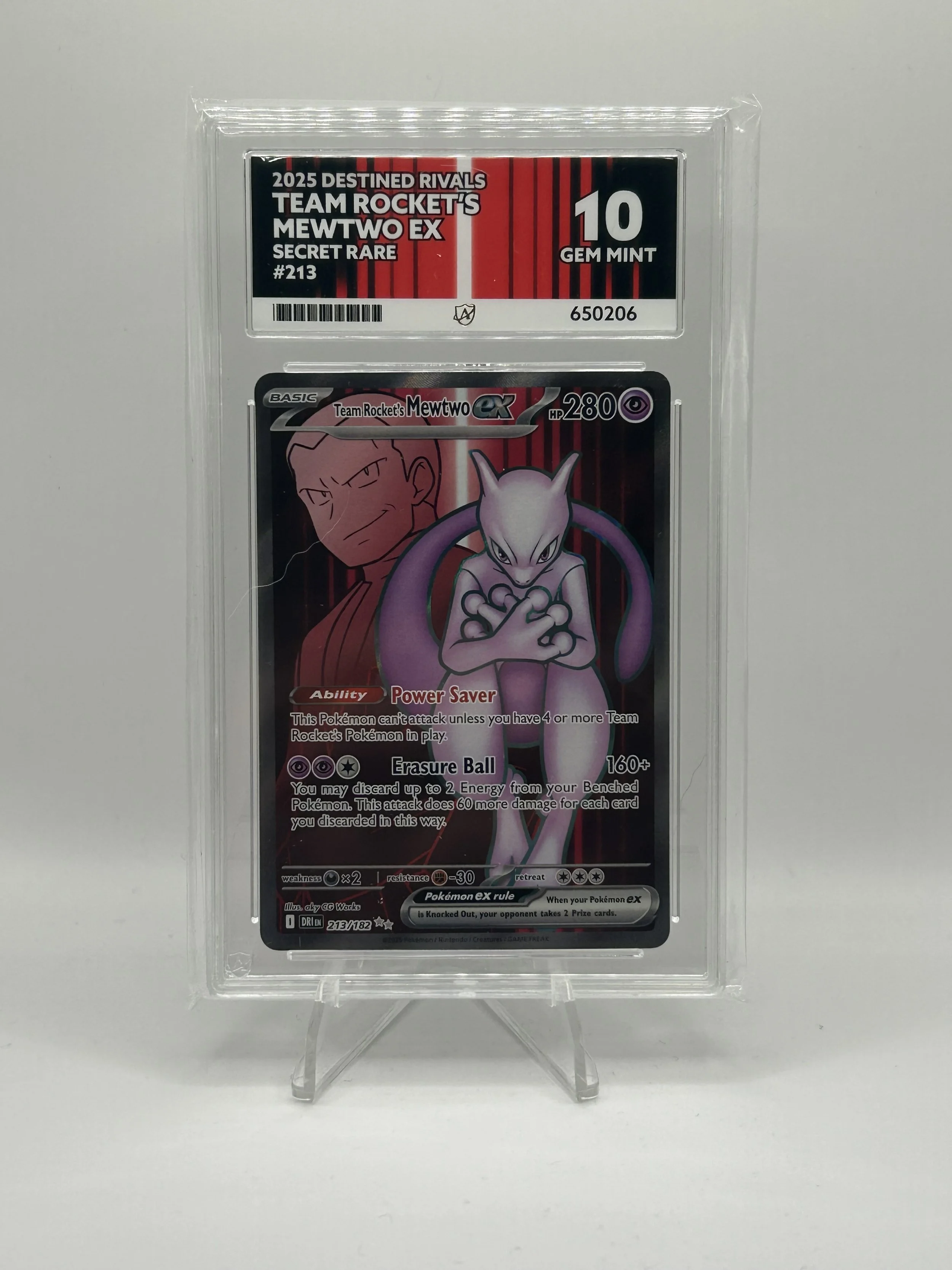 🧬 Team Rocket’s Mewtwo EX SR 213/182 – ACE 10 (English, Destined Rivals)