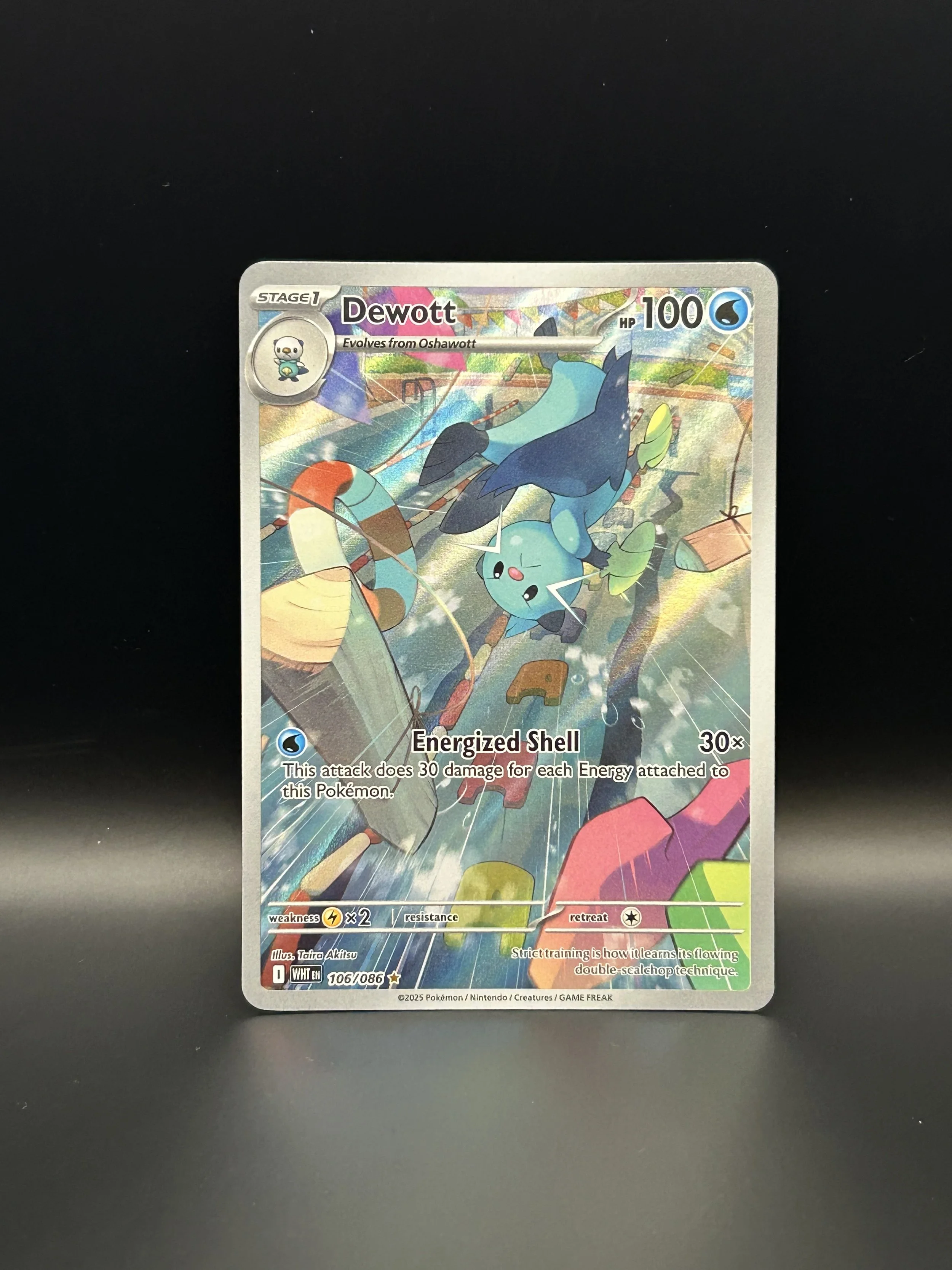 Dewott 106/086 Illustration Rare White Flare NM-LP