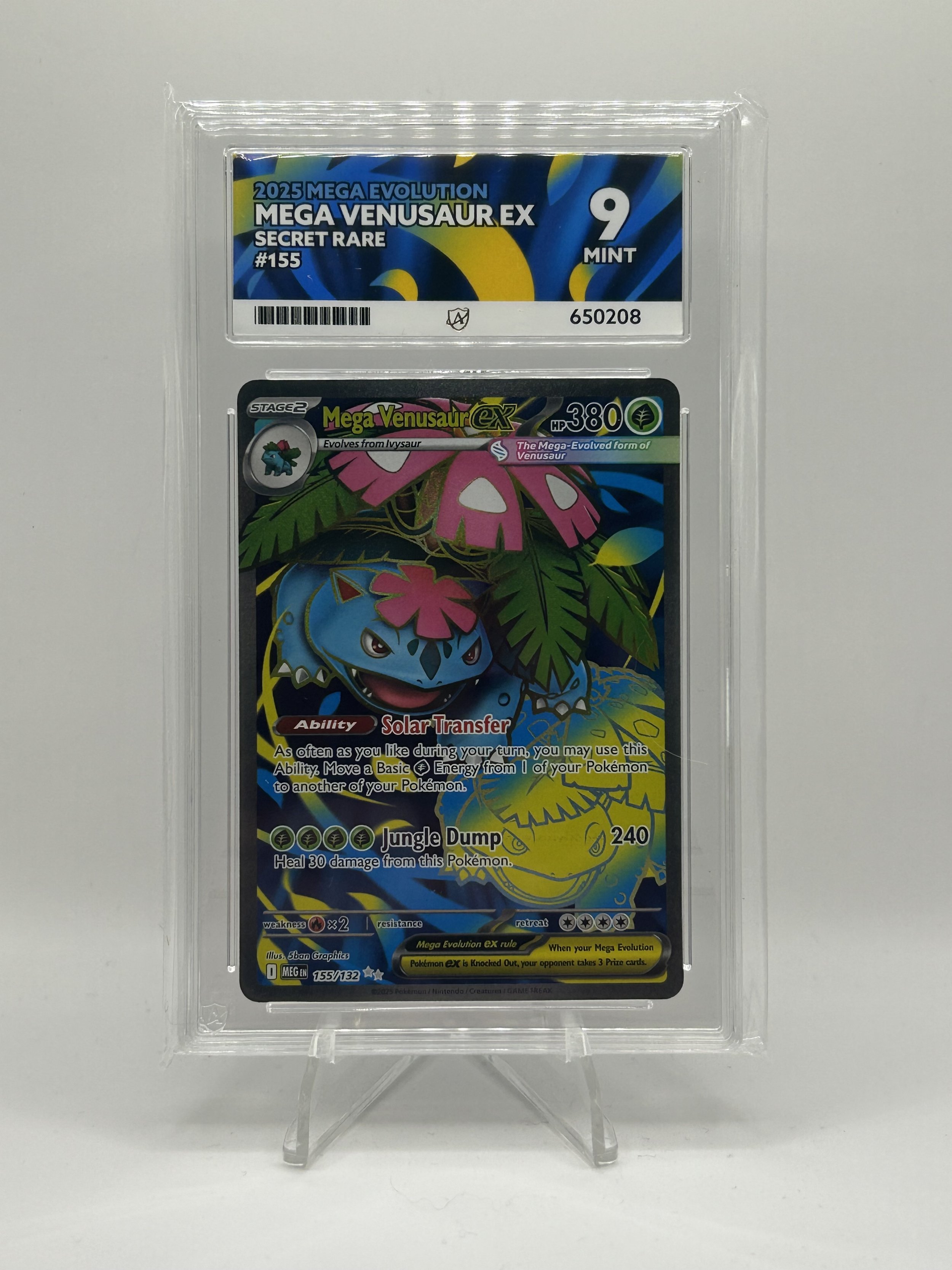 🌿 Mega Venusaur EX SR 155/132 – ACE 9 (English)