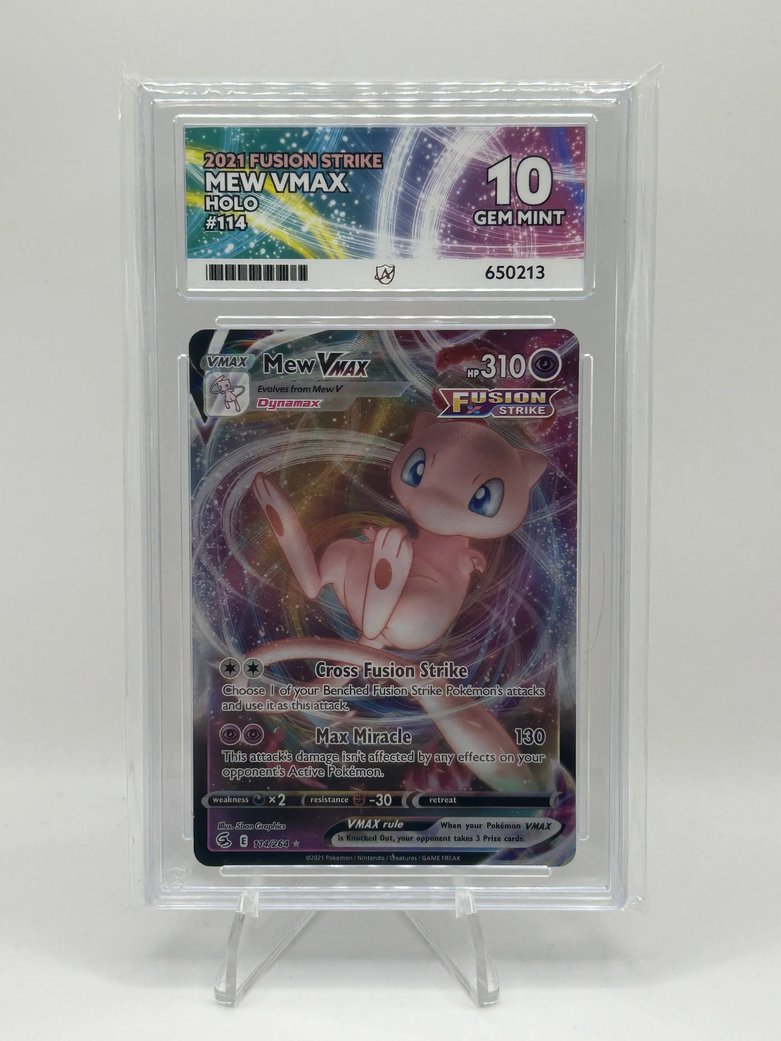 🔮 Mew VMAX 114/264 – ACE 10 (English, Fusion Strike)