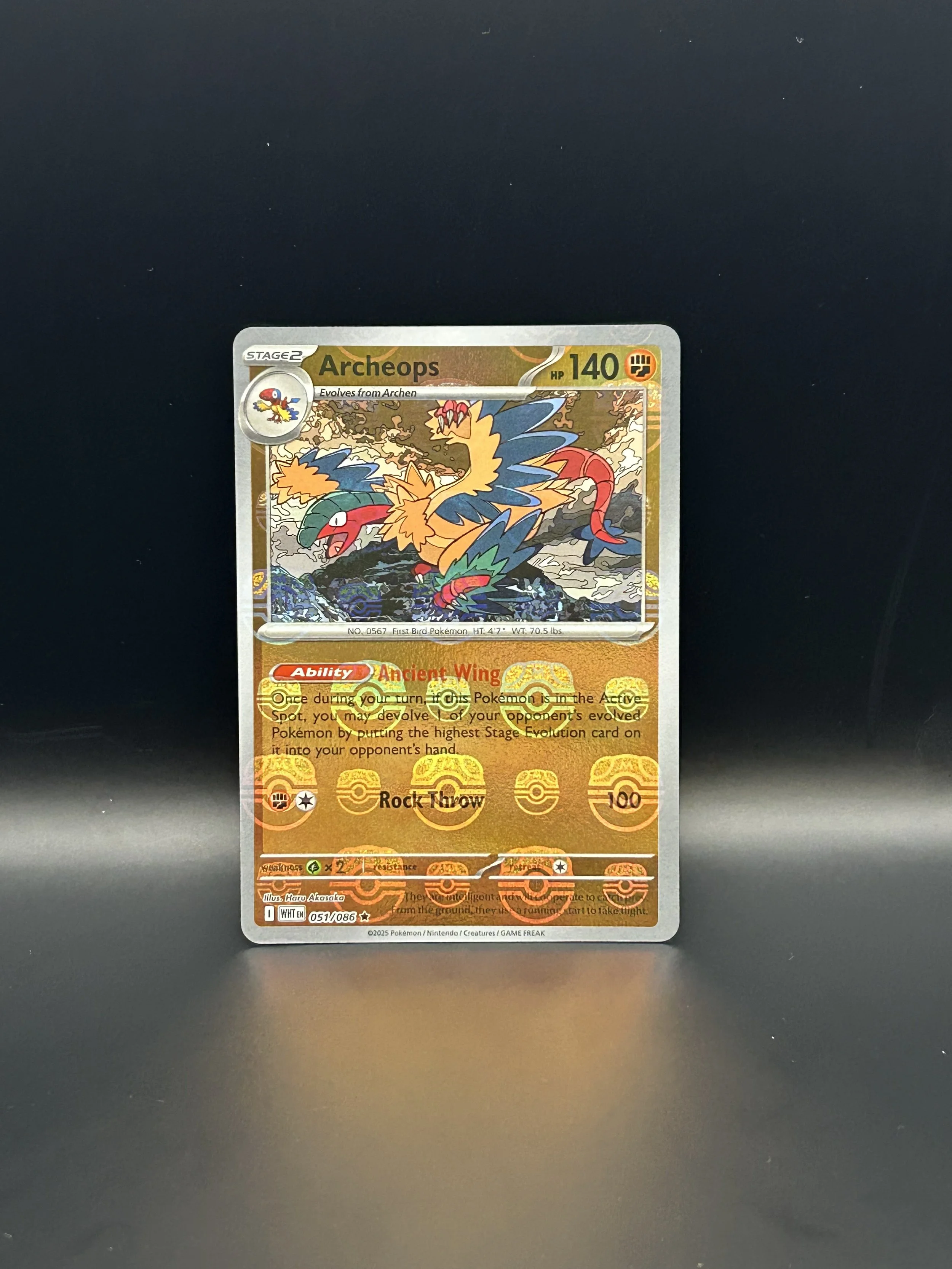 Archeops (Master Ball Pattern) 051/086 Rare White Flare NM-LP