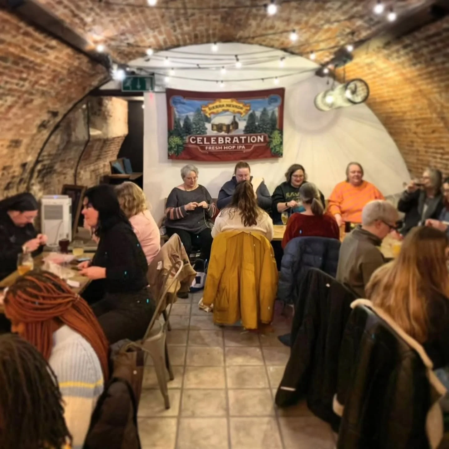 Stitch and Brews tonight in the cellar! 7pm-10pm