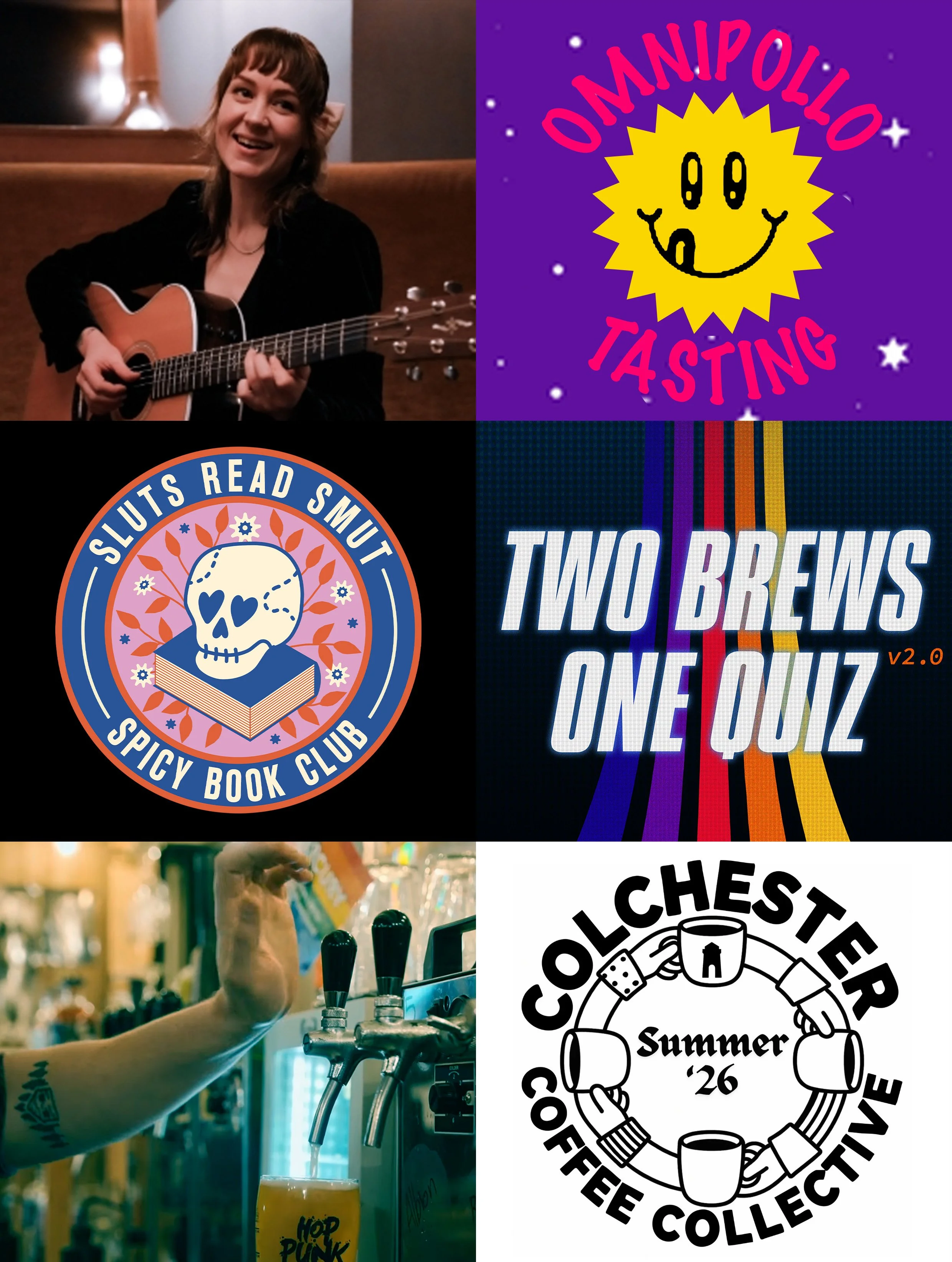 Here's what we've got on in June!

🎸Thu 11th- Cellar Sessions: Local songwriter Laura Wyatt sees in our inaugural gig night with an intimate evening of beautiful covers and originals. Tickets: twobrews.co.uk

🍆Thu 4th- @slutsreadsmut : A judgement-