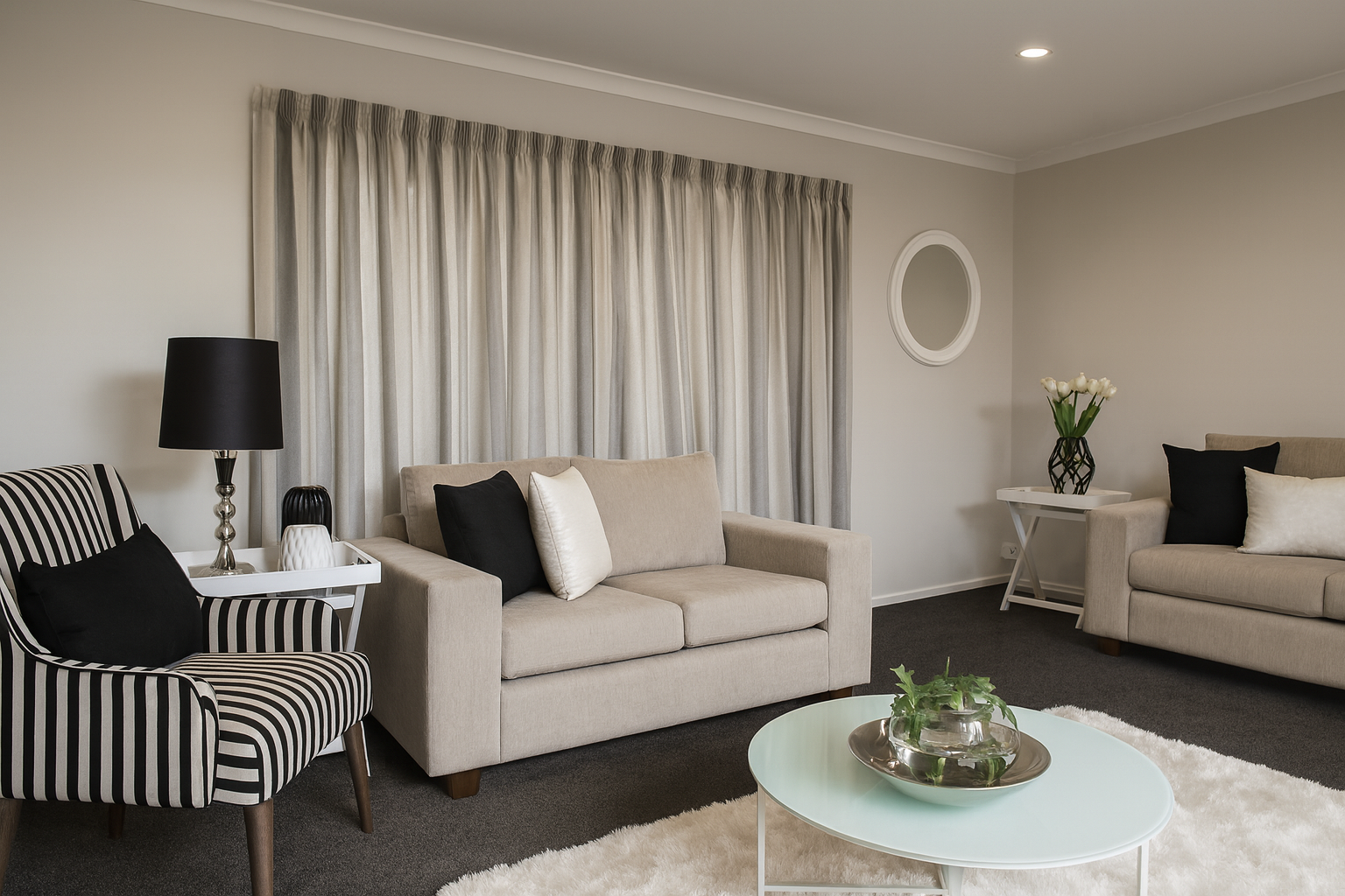 Bespoke Interiors "Band" Fabric on a Rufflette Superfit Track