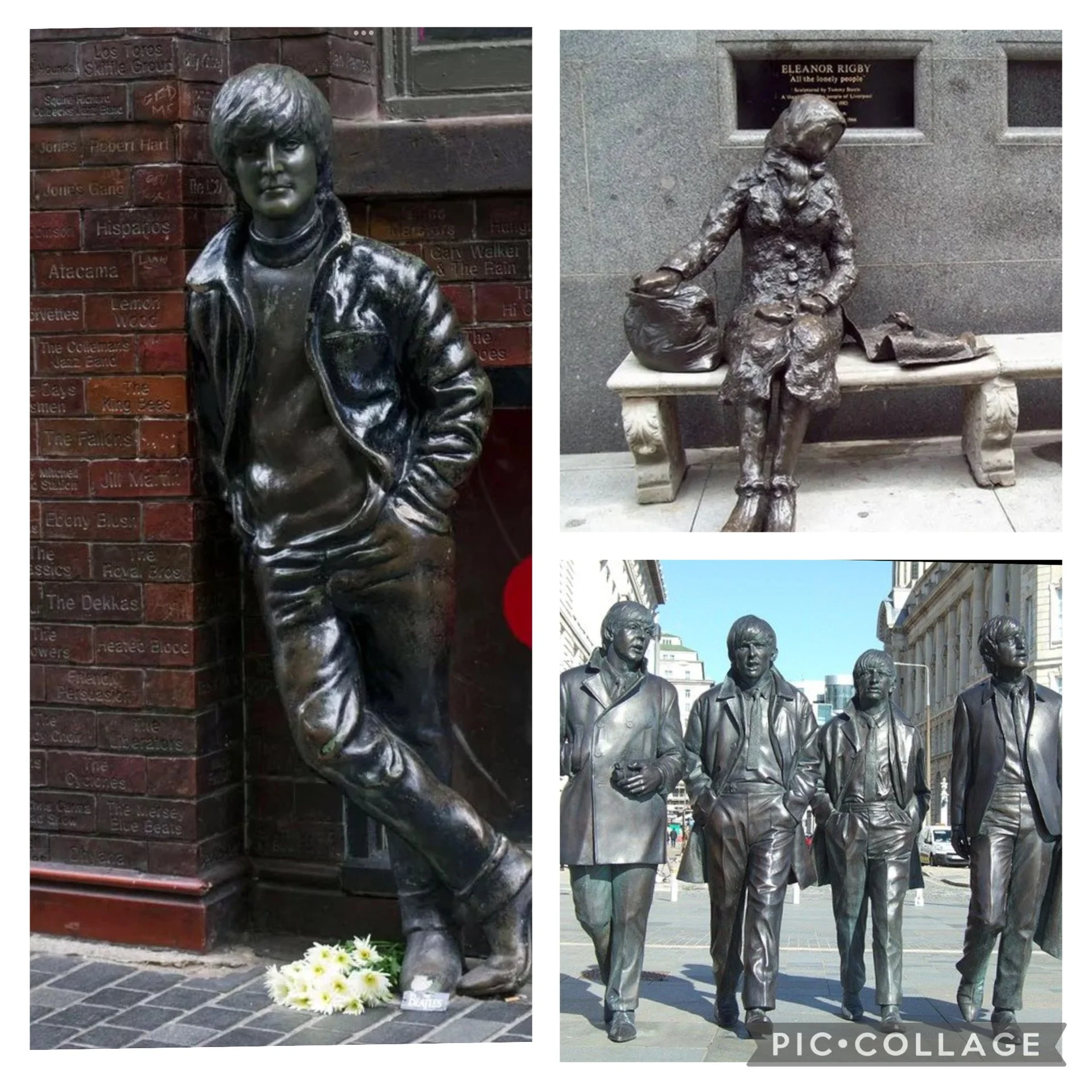 3 classic statues in the city centre.