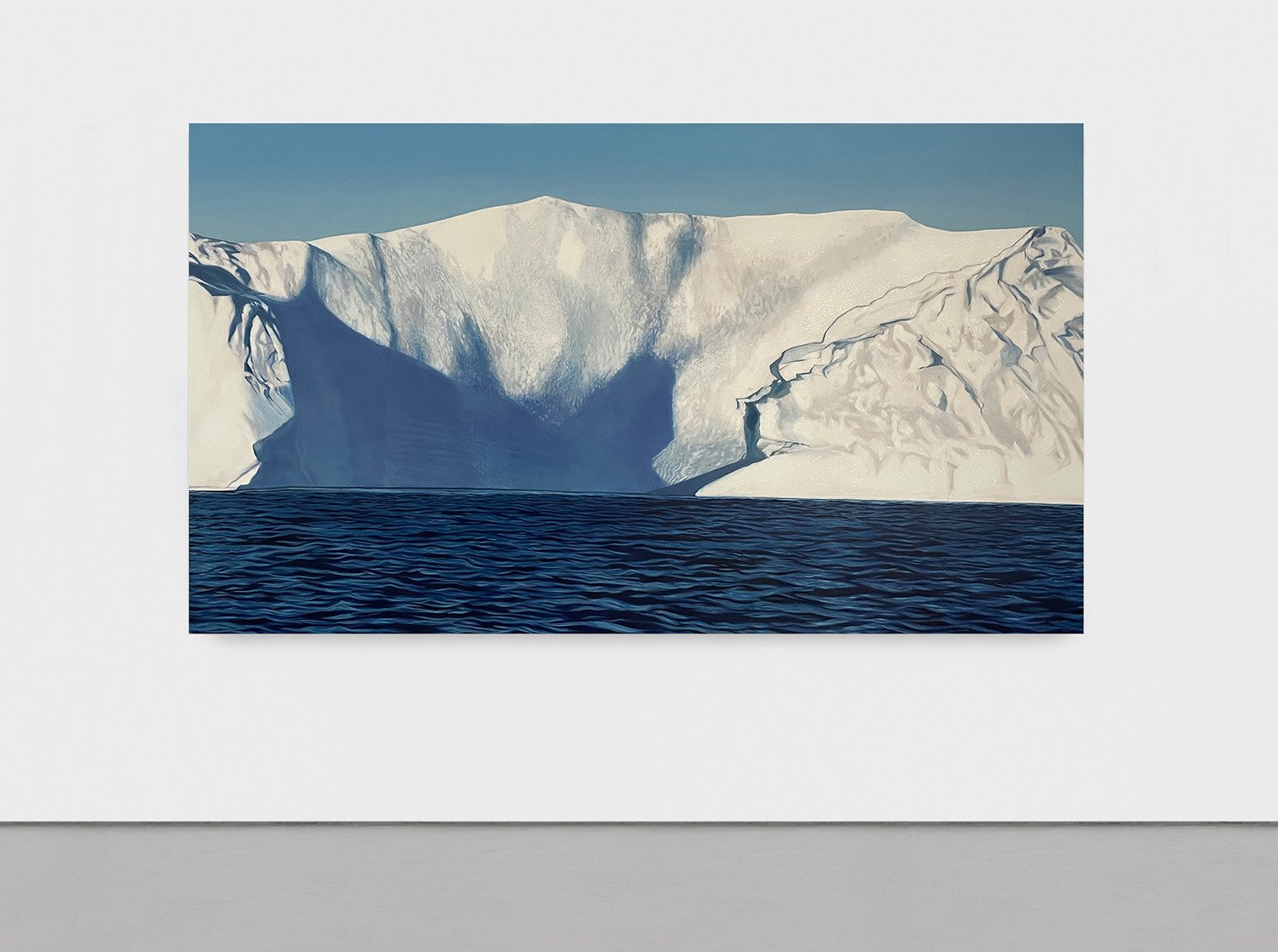 Melville Bay 2, 2026, oil and glitter on canvas, 67 x 118 inches