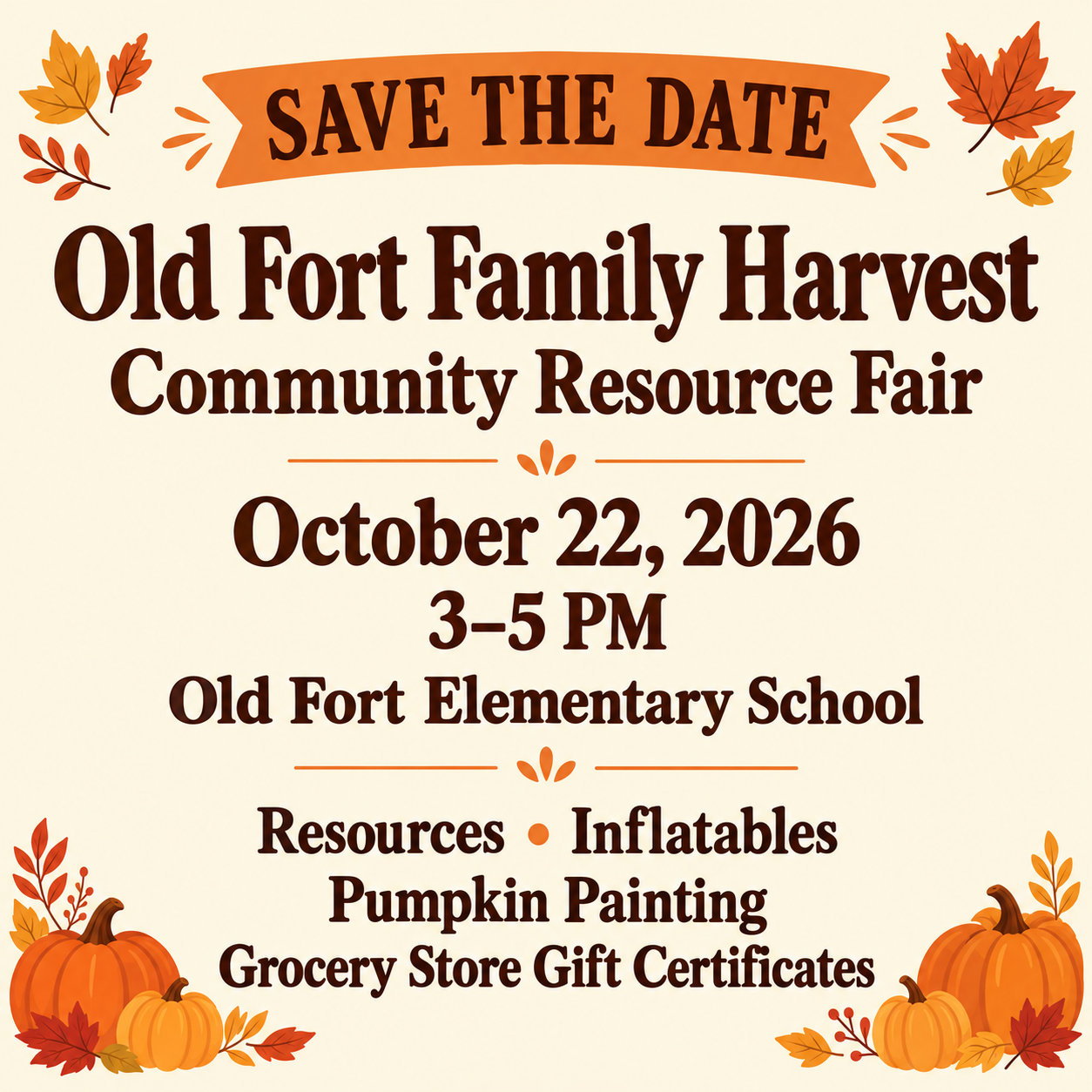 Old Fort Family Harvest: Community Resource Fair 🍂