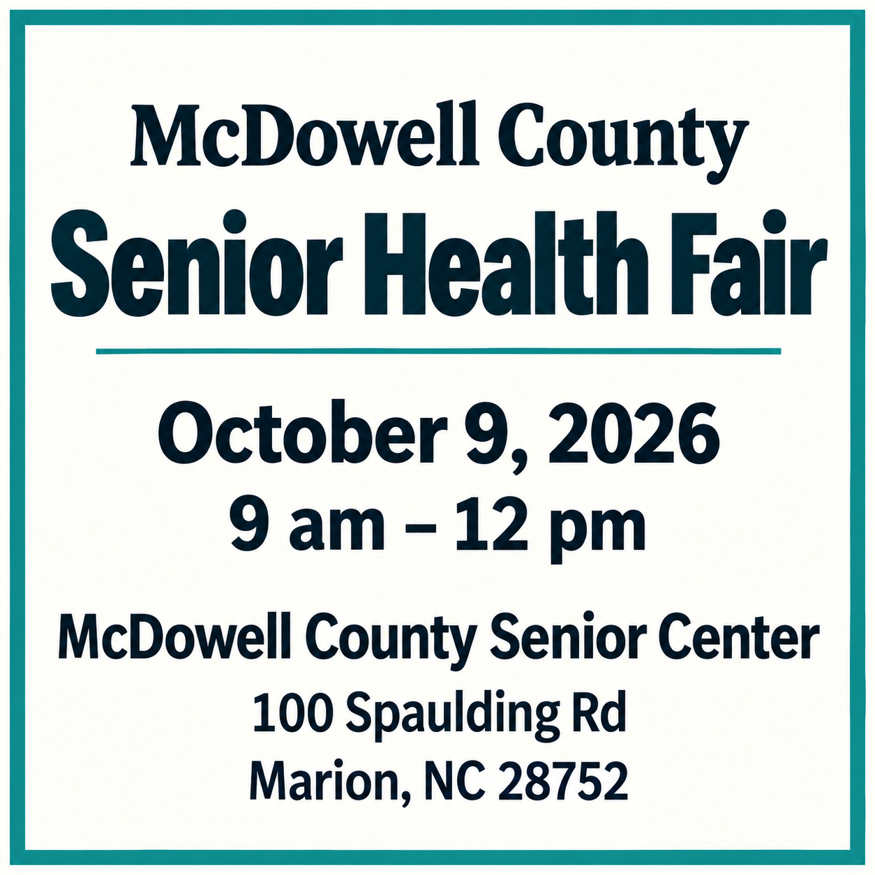 McDowell Senior Health Fair 