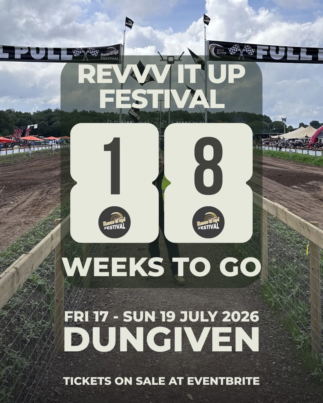 18 Weeks To Go 👀🚜

Do not miss out on your tickets for this amazing 3 day family weekend in Dungiven. 

🎟️ Available from our BIO LINK or visit Eventbrite:

🔗: https://revvvitupfestival2026.eventbrite.co.uk

🔻Weekend:
▪️ ⁠🎟️ Family ticket (up t