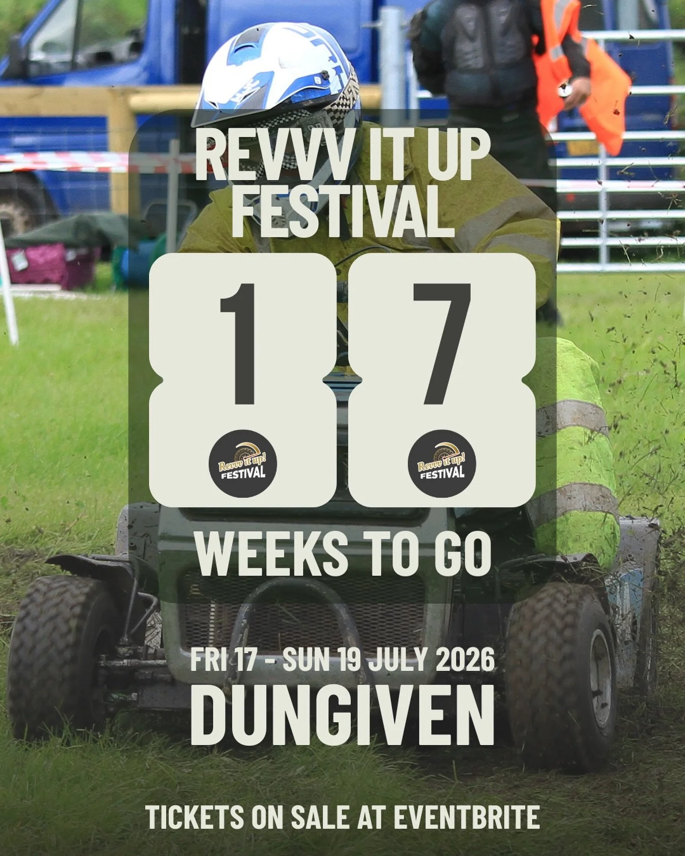 17 Weeks To Go 👀🚜

Tickets are selling fast for this MASSIVE weekend and it&rsquo;s going to be BIGGER and BETTER than last year!! 

🎟️ Available from our BIO LINK or visit Eventbrite:

🔗: https://revvvitupfestival2026.eventbrite.co.uk

🔻Weekend