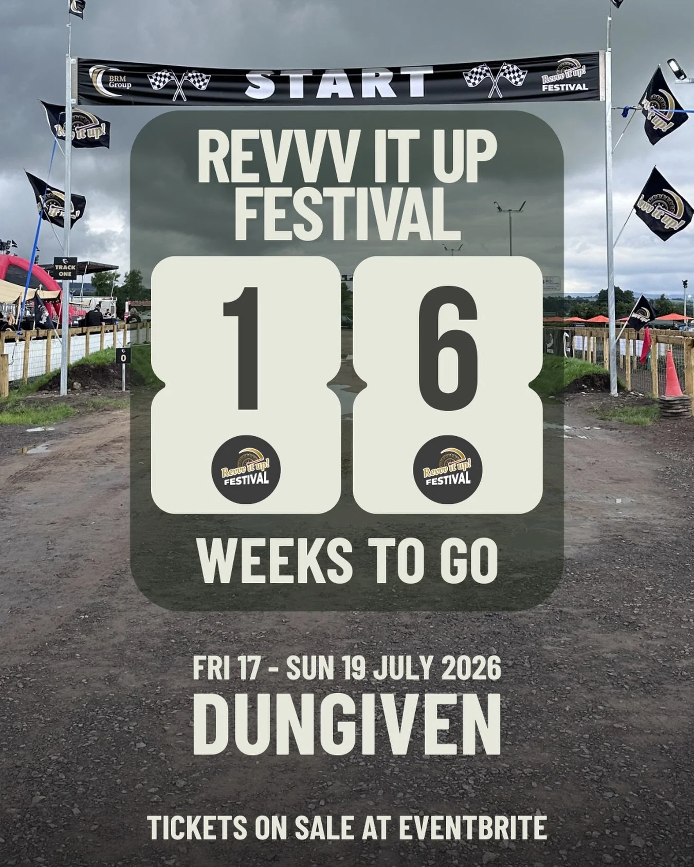 16 weeks to go 👀🚜

Revvv day is getting closer and closers&hellip; Have you got your tickets yet? 

🎟️ Available from our BIO LINK or visit Eventbrite:

🔗: https://revvvitupfestival2026.eventbrite.co.uk

🔻Weekend:
▪️ ⁠🎟️ Family ticket (up to 4)
