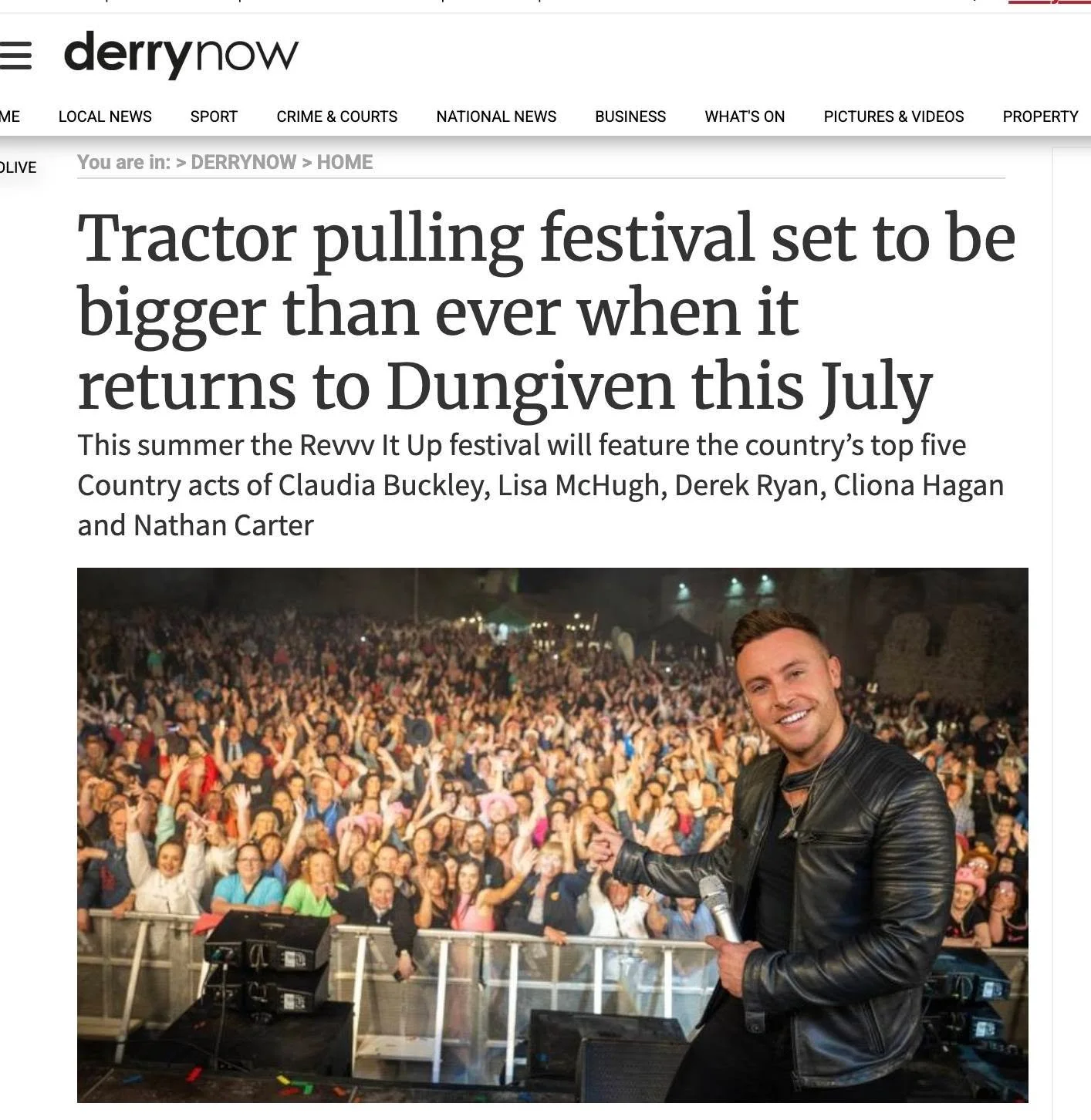 🚜 IN THE NEWS &ndash; REVVV IT UP FESTIVAL 2026 🚜

We&rsquo;re delighted to see Revvv It Up Festival featured in the Derry News as we gear up for an even bigger and better event this summer in Dungiven!

Following an incredible last few years, Fri 