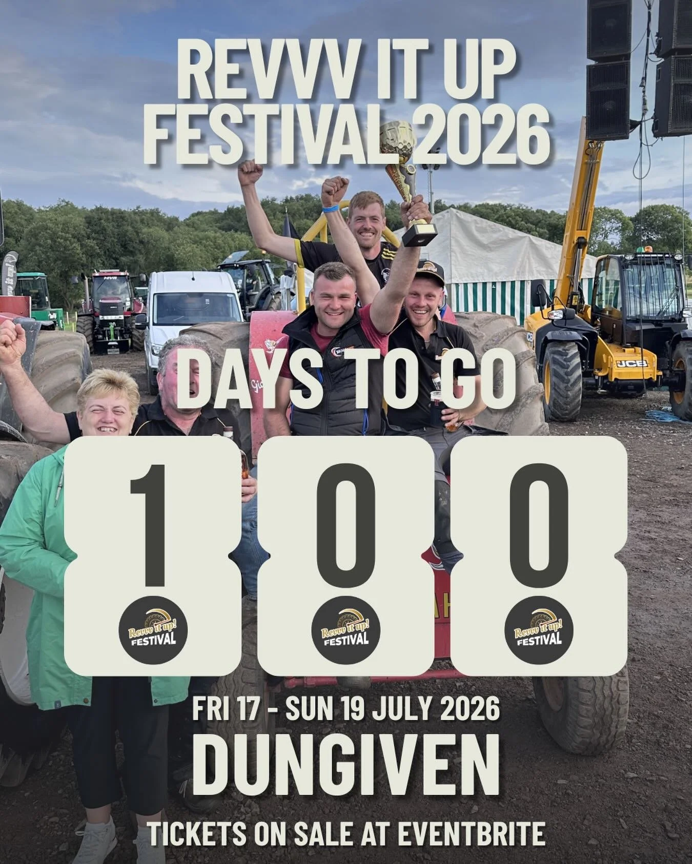 💥 100 DAYS TO GO!! 💥

YES&hellip; we have 100 days until Revvv It Up Festival 2026 opens its gates in Dungiven!

Three days of horsepower, live country music, family entertainment and non-stop festival atmosphere are getting closer by the day&helli