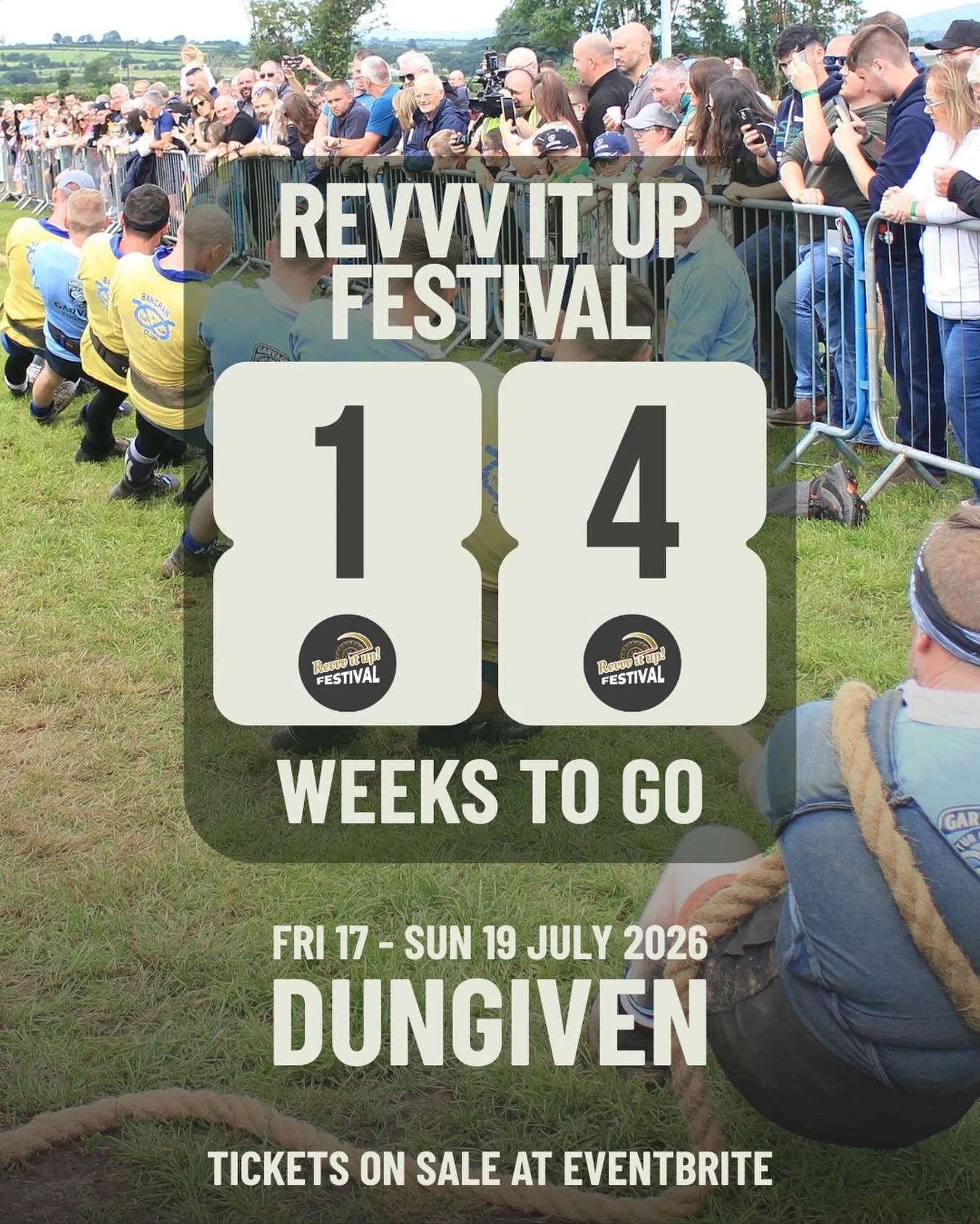 14 weeks to go 👀🚜

Family entertainment, lots of high powered tractors and a new addition with some of the best music artists in the country coming to Dungiven in July. 

Expect a massive 3 day weekend for all the family to enjoy. 

🎟️ Tickets ava