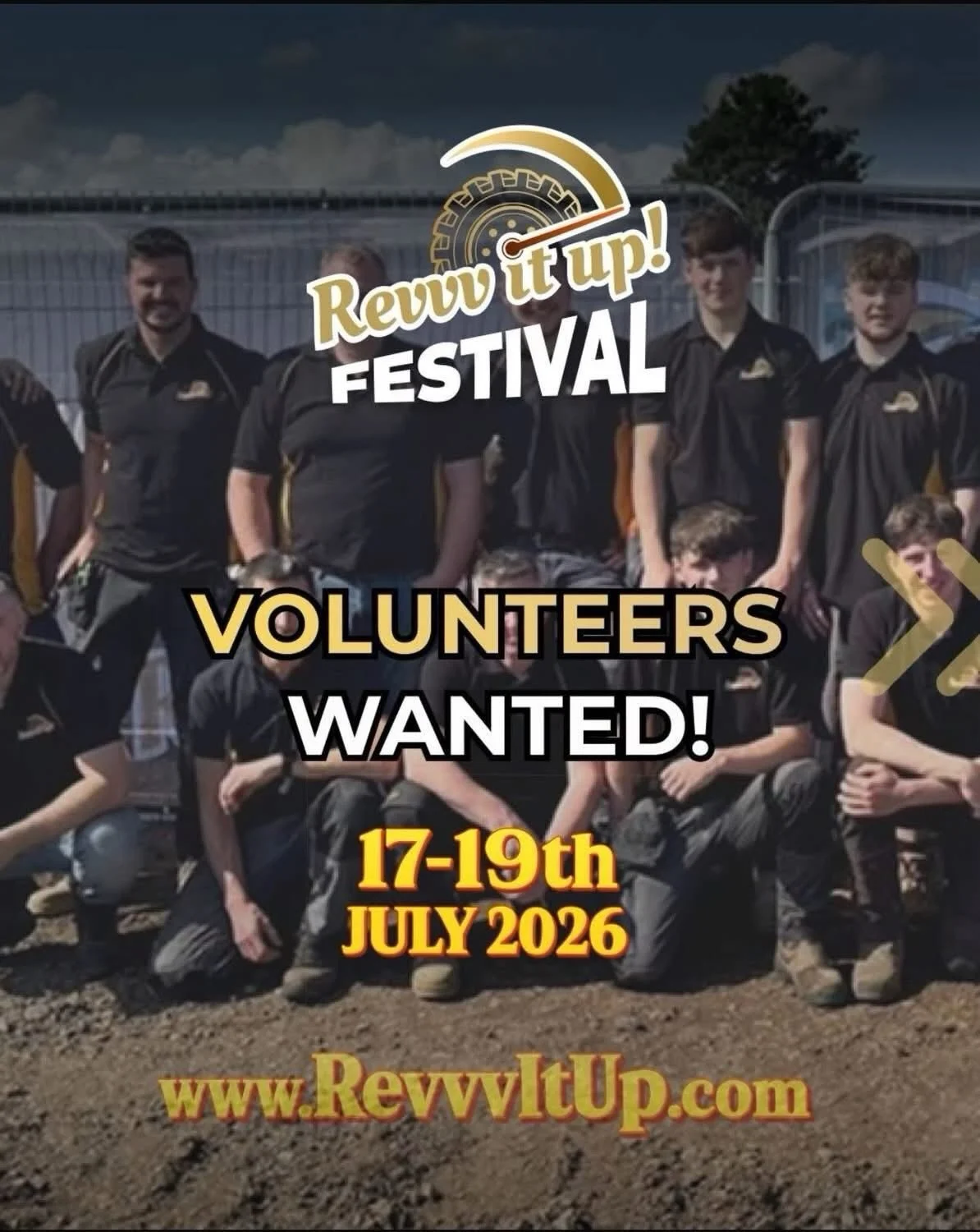 Revvv it Up 2026 - Volunteers Wanted ‼️

Come join the Revvv it Up Team in July&hellip; 

We need 30 great volunteers to join our team for this massive event.

In return: 

👉 Full weekend access
👉 2xFree Weekend Passes for Family &amp; Friends 
👉 