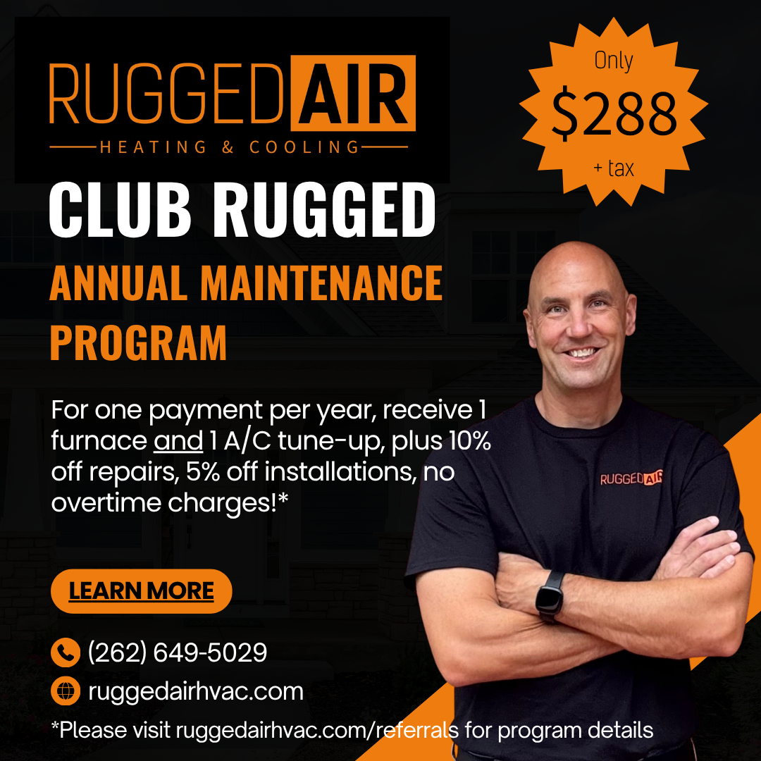 Preventative Maintenance- Club Rugged 1 Year Full System (Furnace and AC) 288.00 + tax