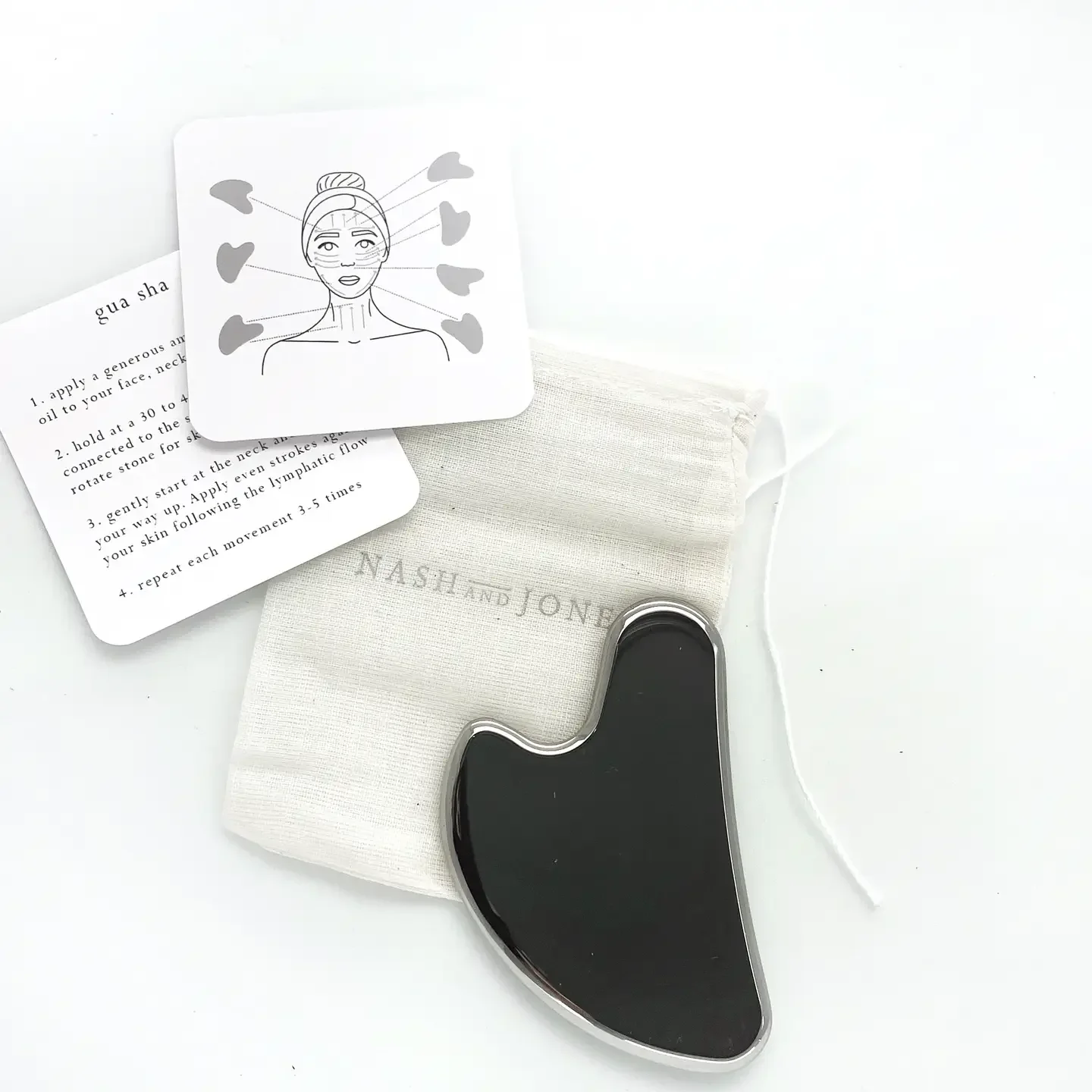 Nash and Jones - Gua Sha: Silver Stainless Steel