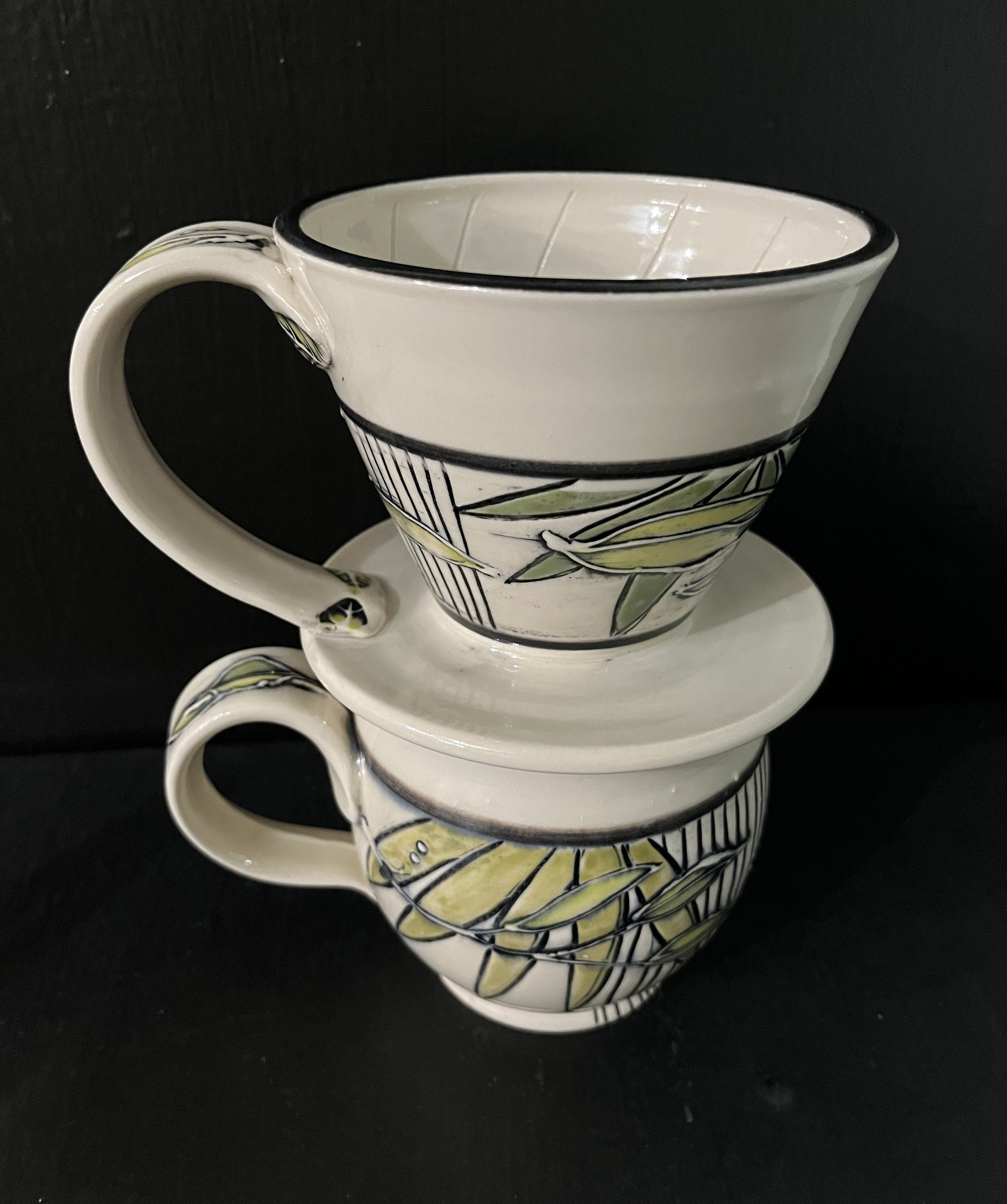 Coffee Pour Over with Extra Large Mug