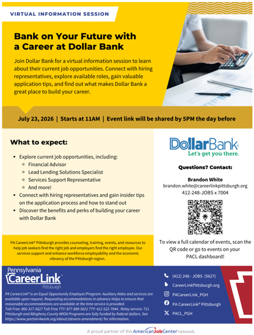 Bank on Your Future with a Career at Dollar Bank