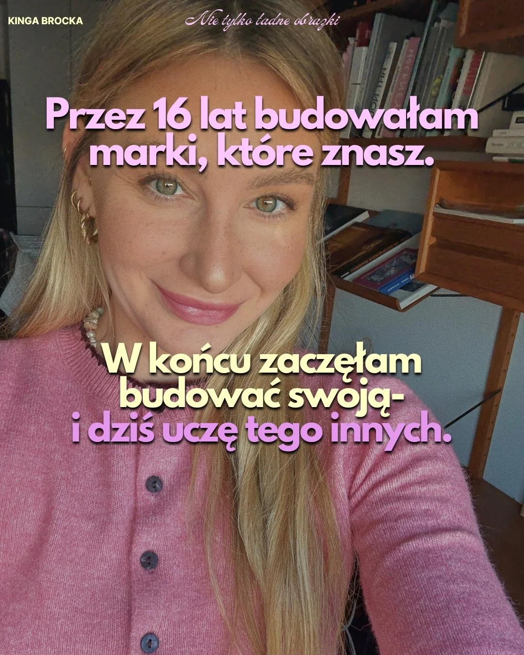 Jeśli przez lata budujesz coś pod czyjąś markę, biznes, nazwisko, to w kt&oacute;rymś momencie naturalnie przychodzi pytanie: a gdzie w tym wszystkim jest moja? I nie m&oacute;wię tego z żalem bo naprawdę bardzo dużo się w tym czasie nauczyłam.

Na p