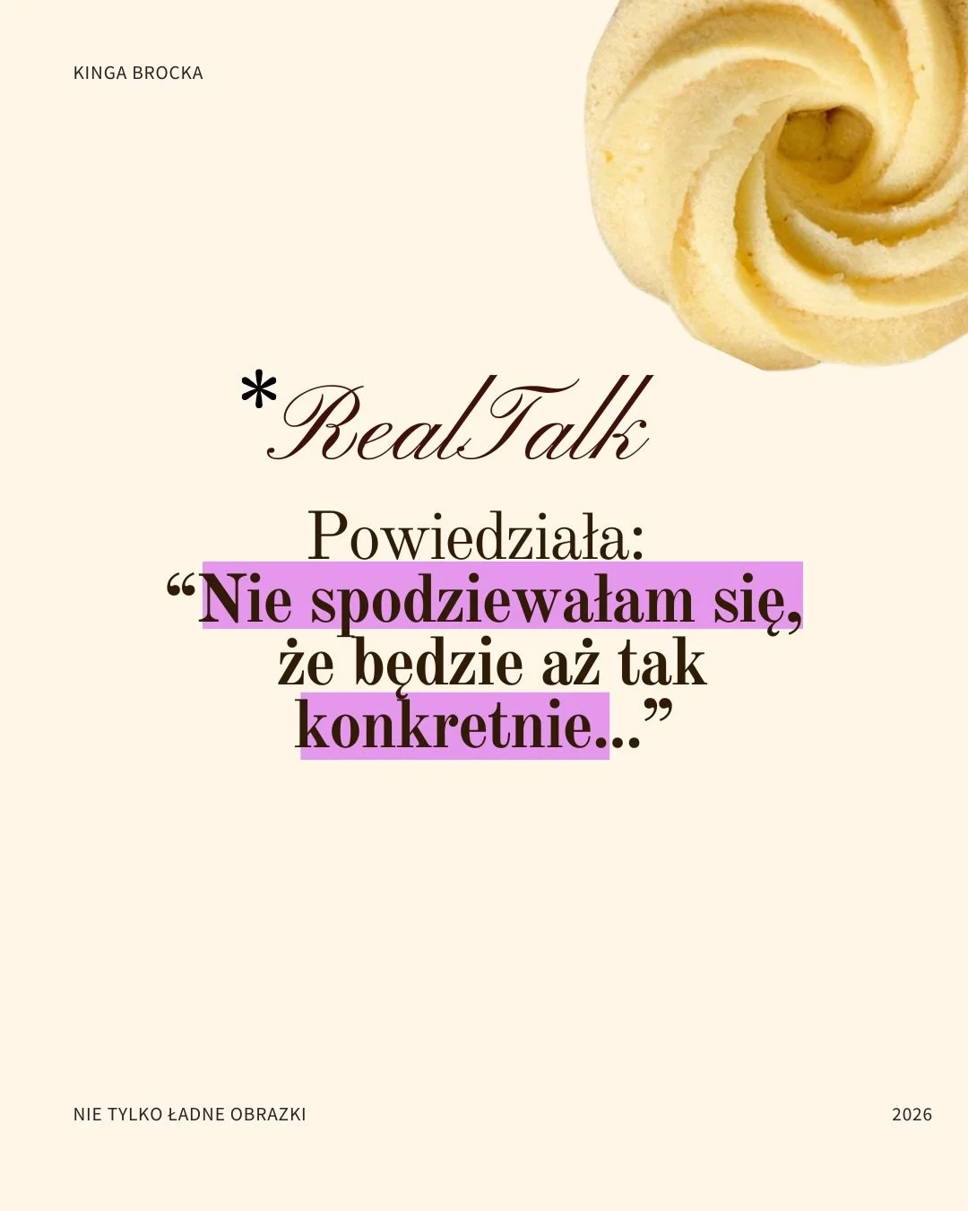 To jest jedna z tych rzeczy, kt&oacute;re słyszę najczęściej po wsp&oacute;łpracy:
&bdquo;Nie spodziewałam się, że to będzie aż tak konkretne.&rdquo;

I totalnie to rozumiem.
Bo z zewnątrz może się wydawać, że to, co robię, to bardziej &bdquo;lekkość