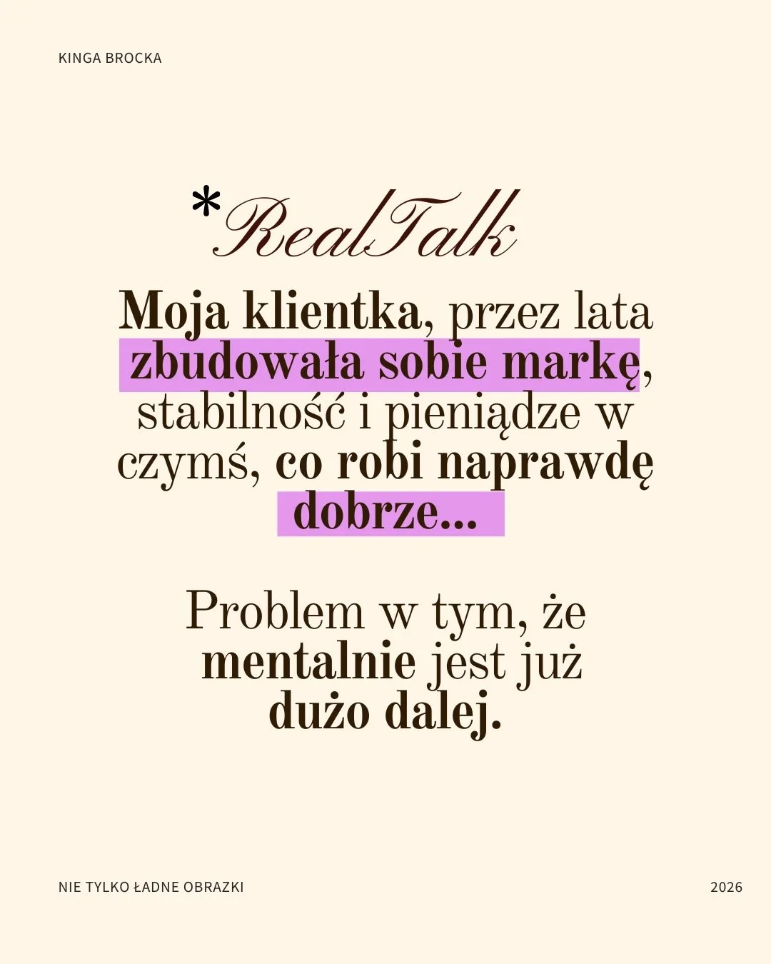 Jeśli Twoim celem jest teraz zmiana kierunku w marce na to, co Cię naprawdę jara, nakręca i karmi - będziesz mieć podw&oacute;jny efekt, nawet finansowy. Najtrudniejsze jest oczywiście zaryzykować, odpuszczając to co do tej pory było już znane i bezp