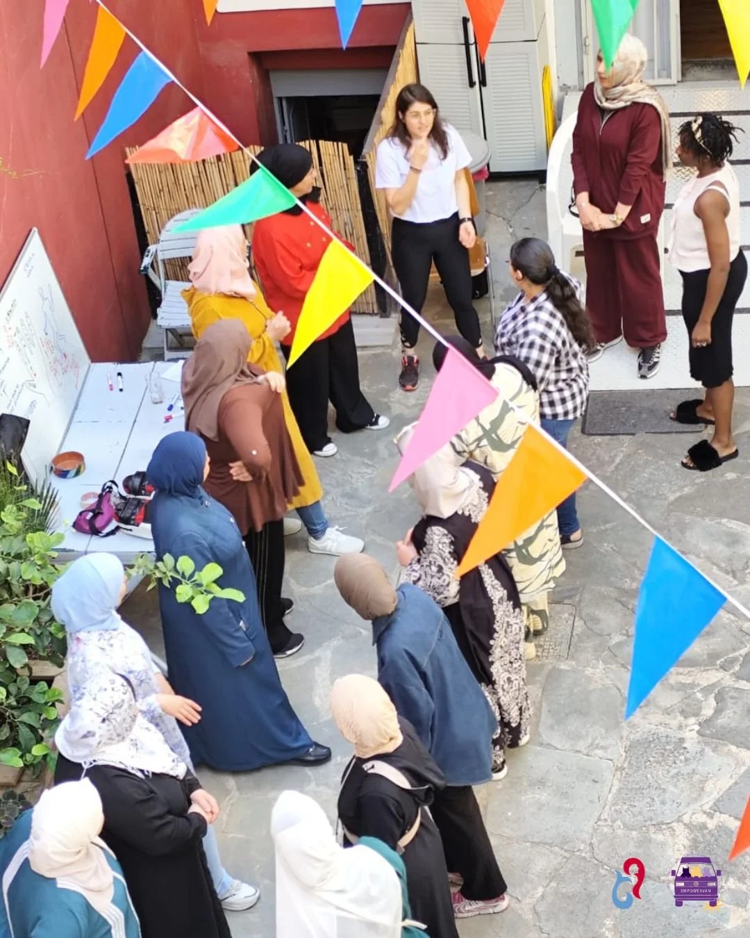 Once again, we visited Amina Center to deliver an Empowerment Self-Defense class for displaced women living in Athens who had been victims of gender-based violence.

As our instructor prepared for the session, participants began arriving one by one. 