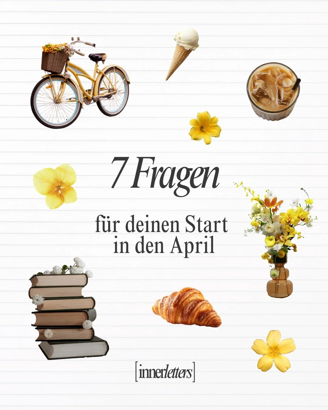 Hi April 🐣

Der Fr&uuml;hling steht vor der T&uuml;r und mit ihm die Zeit des Neubeginns. 

Nimm dir heute Zeit, den letzten Monat f&uuml;r dich zu reflektieren und dich auf den April auszurichten - diese 7 Journaling Prompts helfen dir dabei. ✨

#j