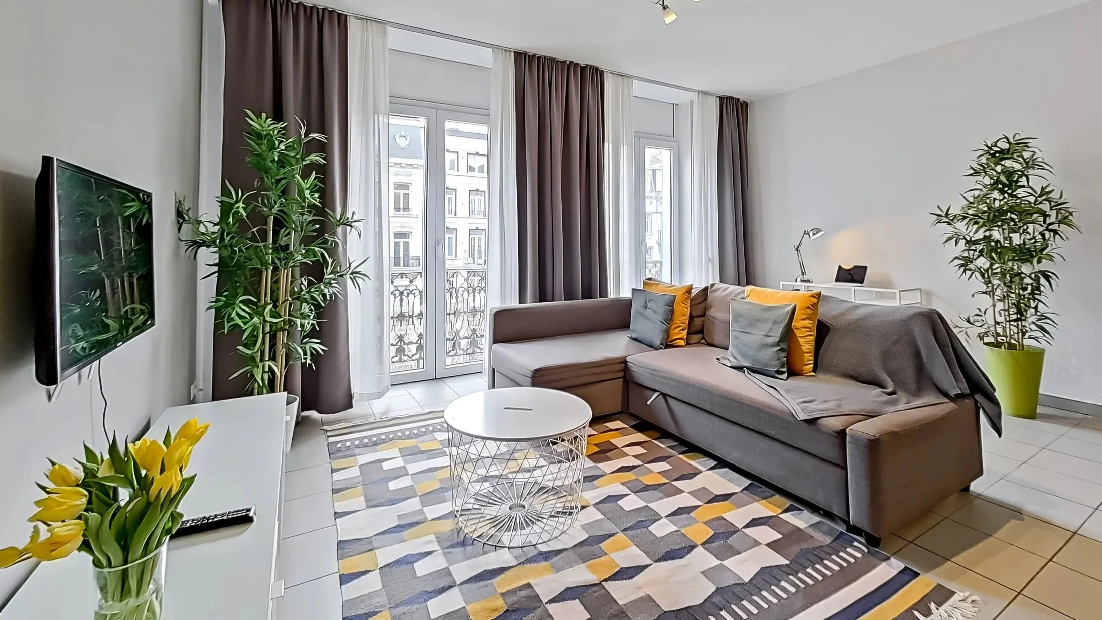 Modern Brussels apartment interior for relocation agencies