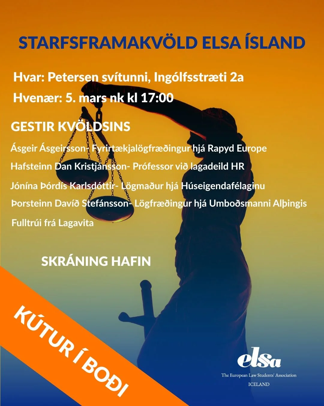 Starfsframakvöld ELSA Ísland 2026