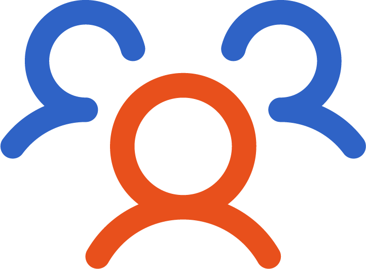 The year 2023 written with the zero replaced by a stylized person icon, with the numbers 2 and 3 in blue and the person icon in orange.