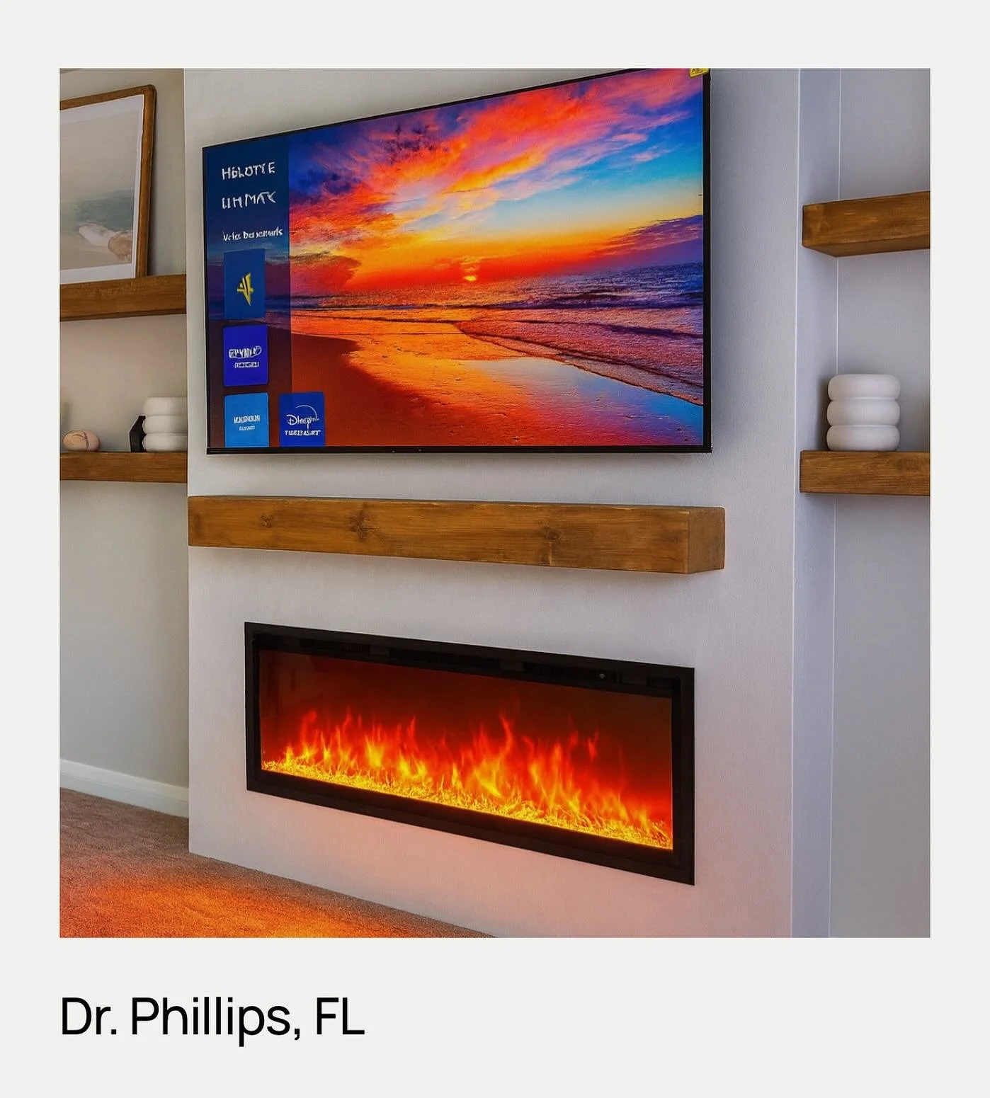 Custom TV Media Walls and Fireplace Build-Outs in Dr. Phillips, Florida | tvmediawall.com