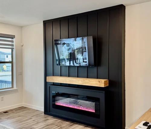 Trim Fireplace Media Wall in Orlando FL | Custom Media Wall Build-Out