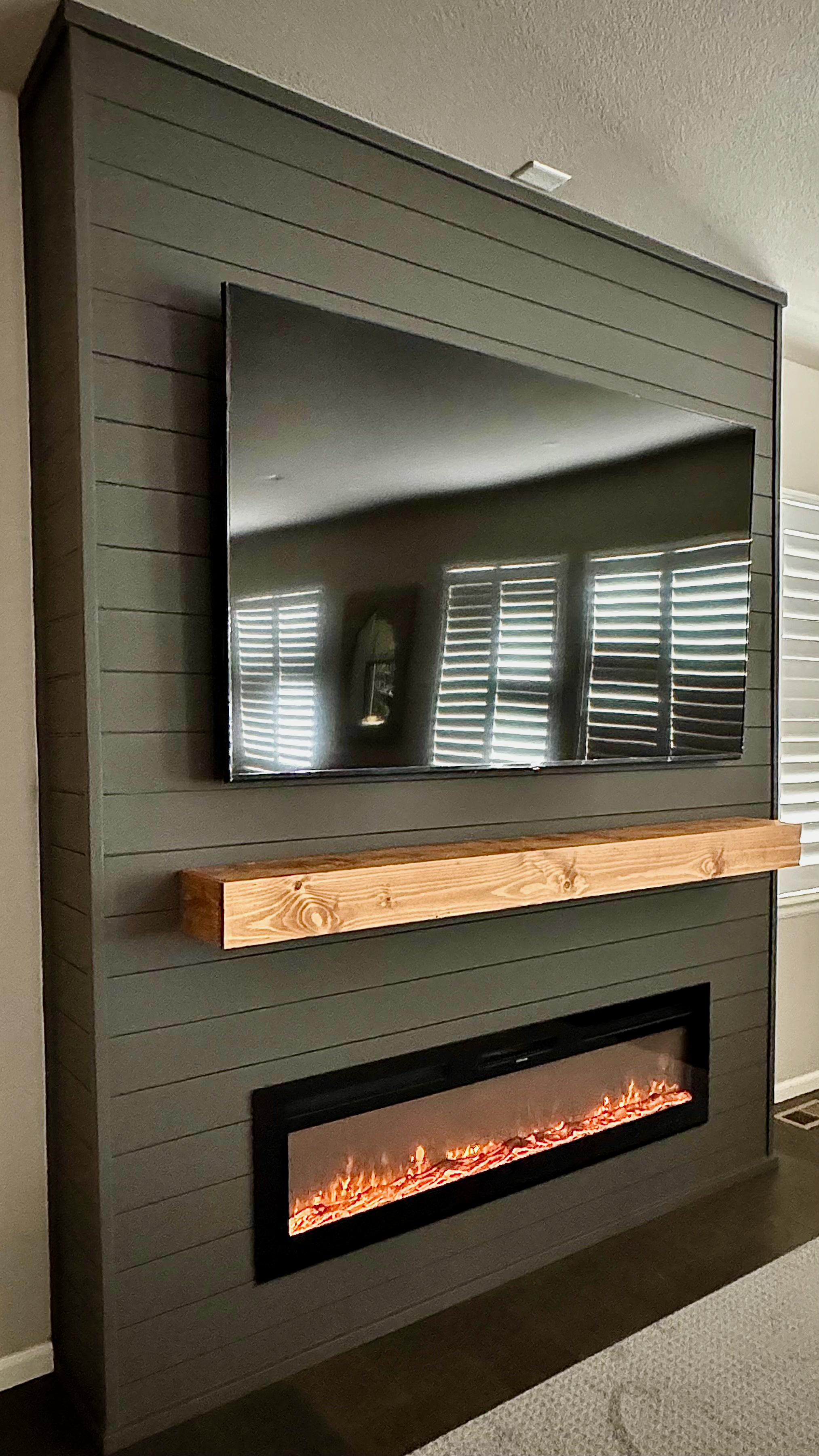 Shiplap Fireplace Media Wall in Clearwater FL