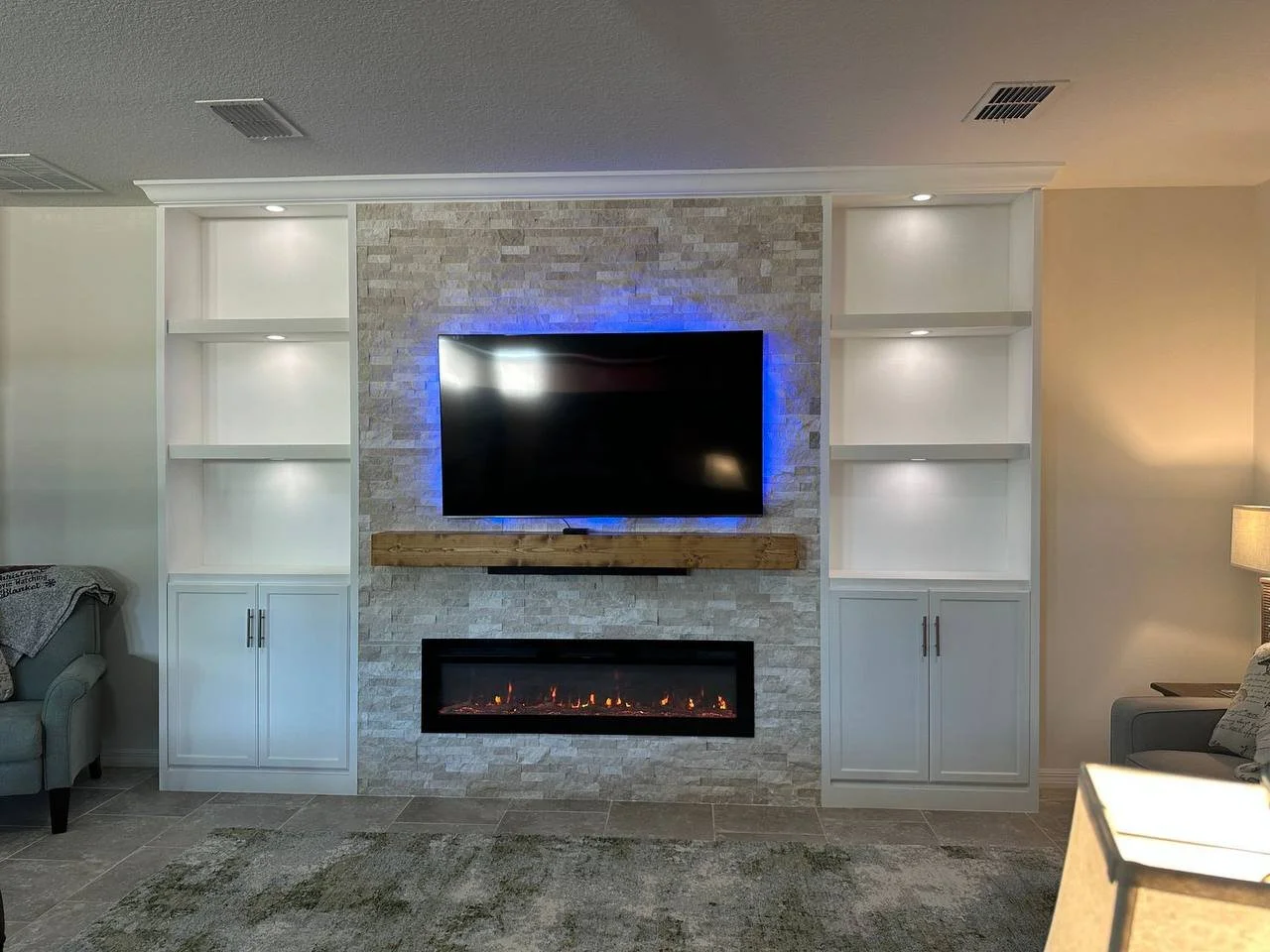 Stone Built-In Entertainment Center - Bradenton, FL