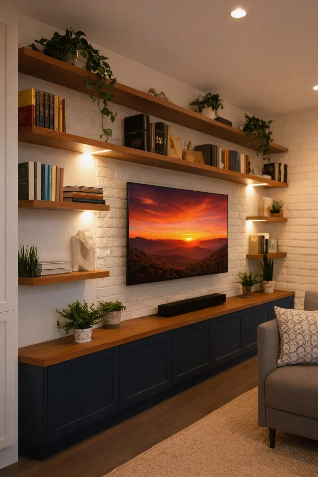 Built-In Entertainment Accent Wall