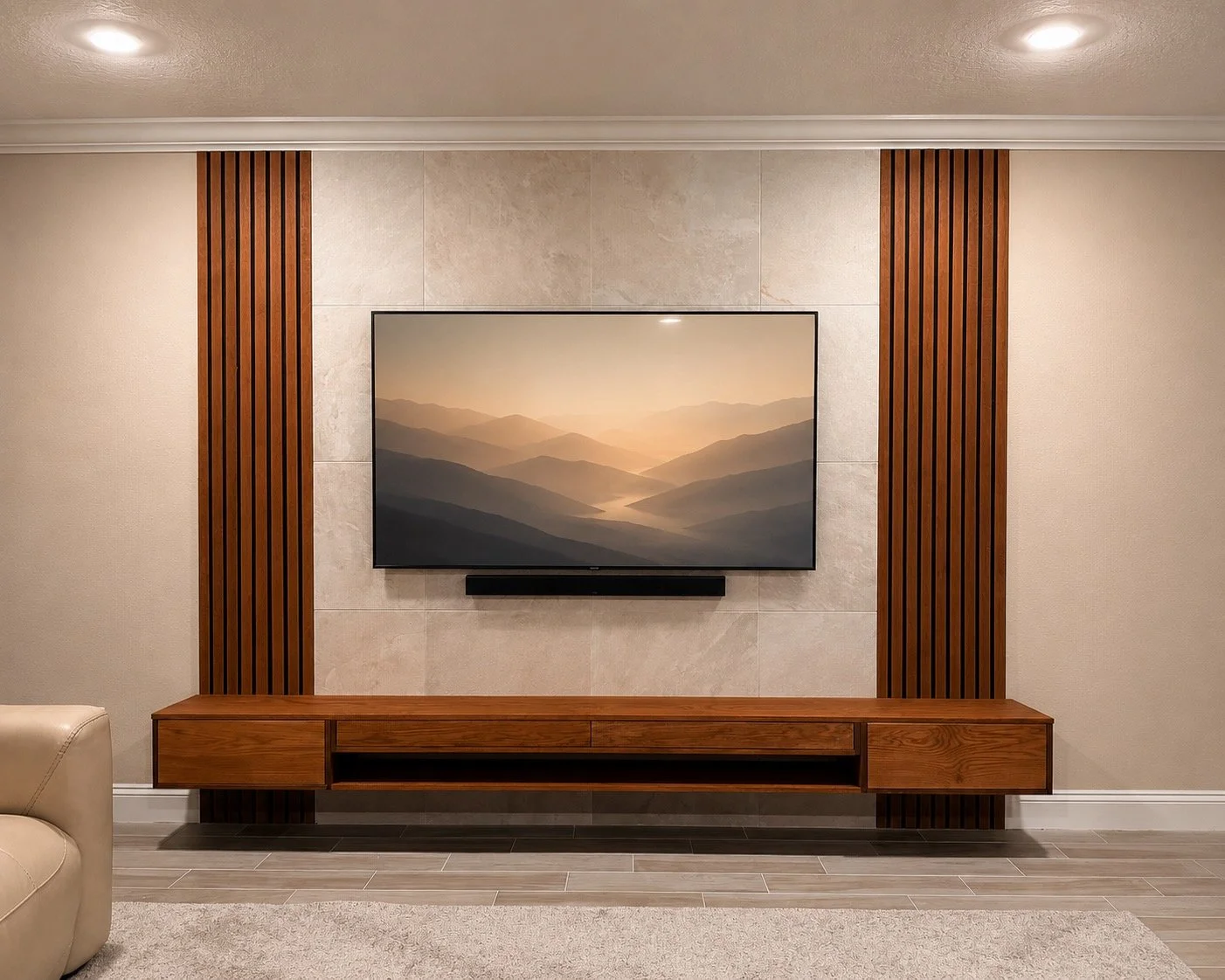 Modern Floating Media Wall
