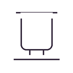 A minimalist line drawing of a graduation cap.