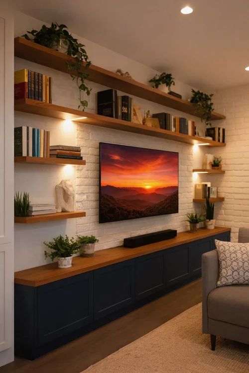 Built-In Entertainment Accent Wall
