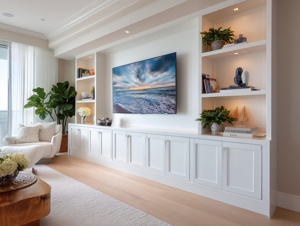 Storage Planning for Florida Media Walls: Cabinets, Niches, Hidden Tech