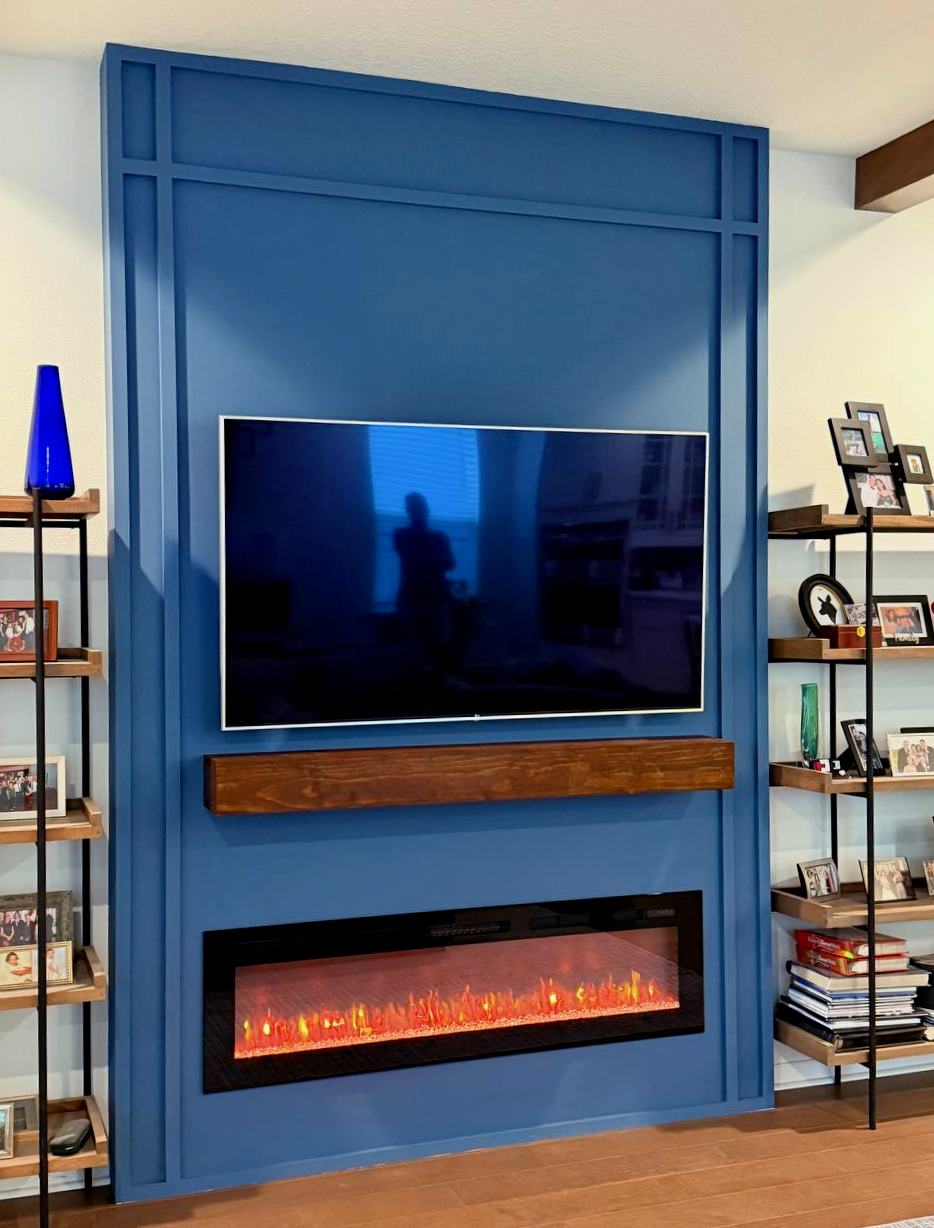 Fireplace Media Wall and Entertainment Built-In in Altamonte Springs, Florida