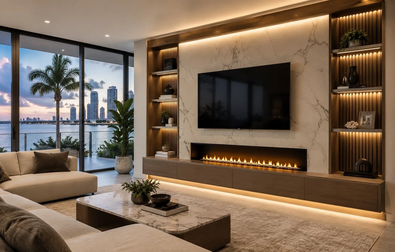 L-Series luxury custom media wall