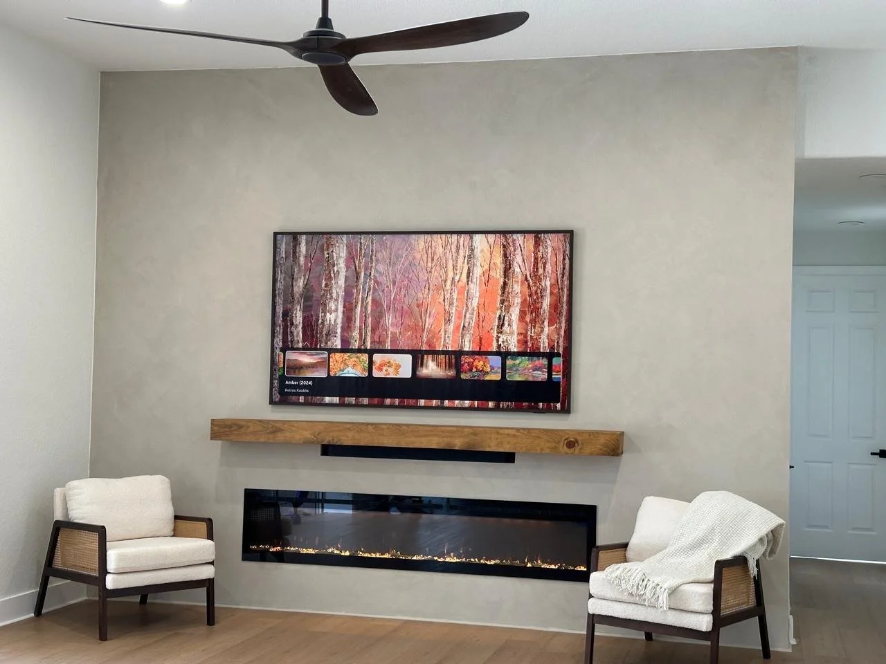 Cinema Fireplace Media Wall in Bradenton, FL
