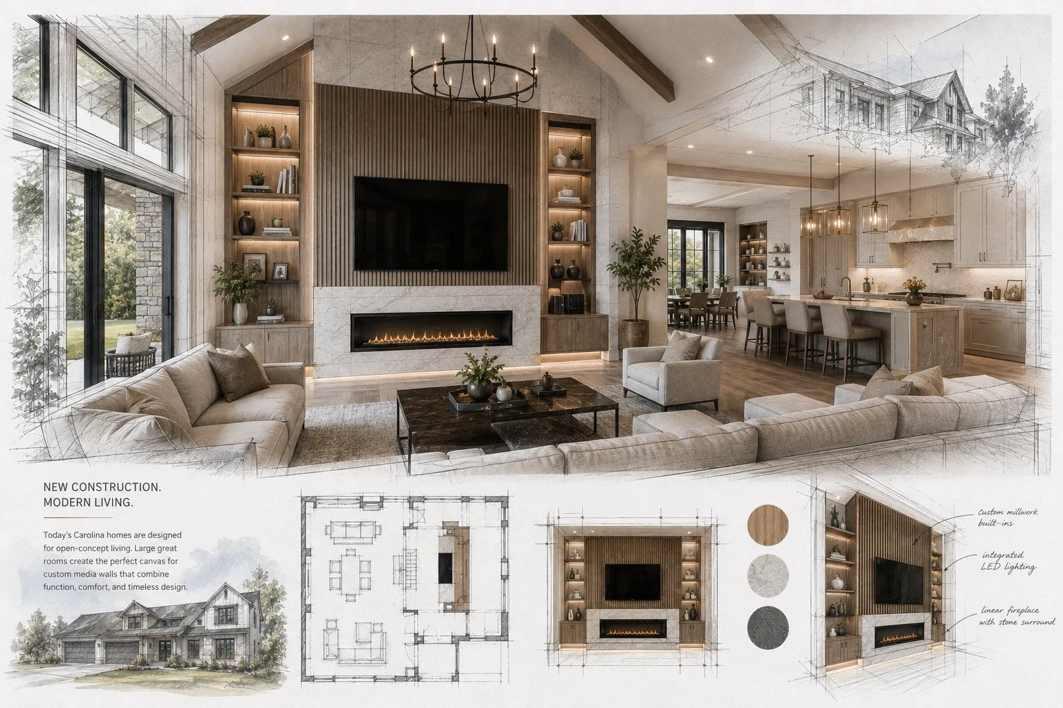 Why Media Walls Are Becoming Popular in North and South Carolina Homes