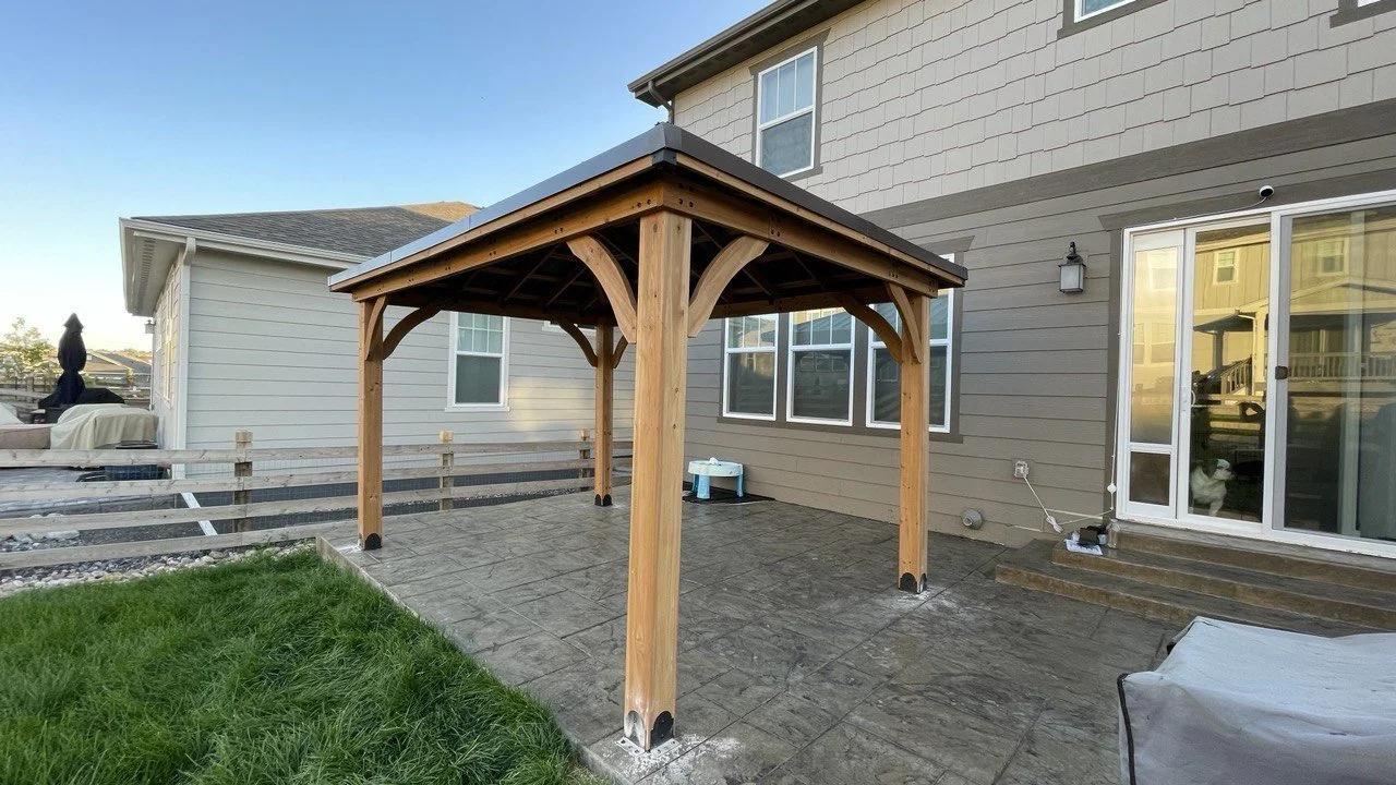 Cedar Pergola Installation in Aurora, Colorado