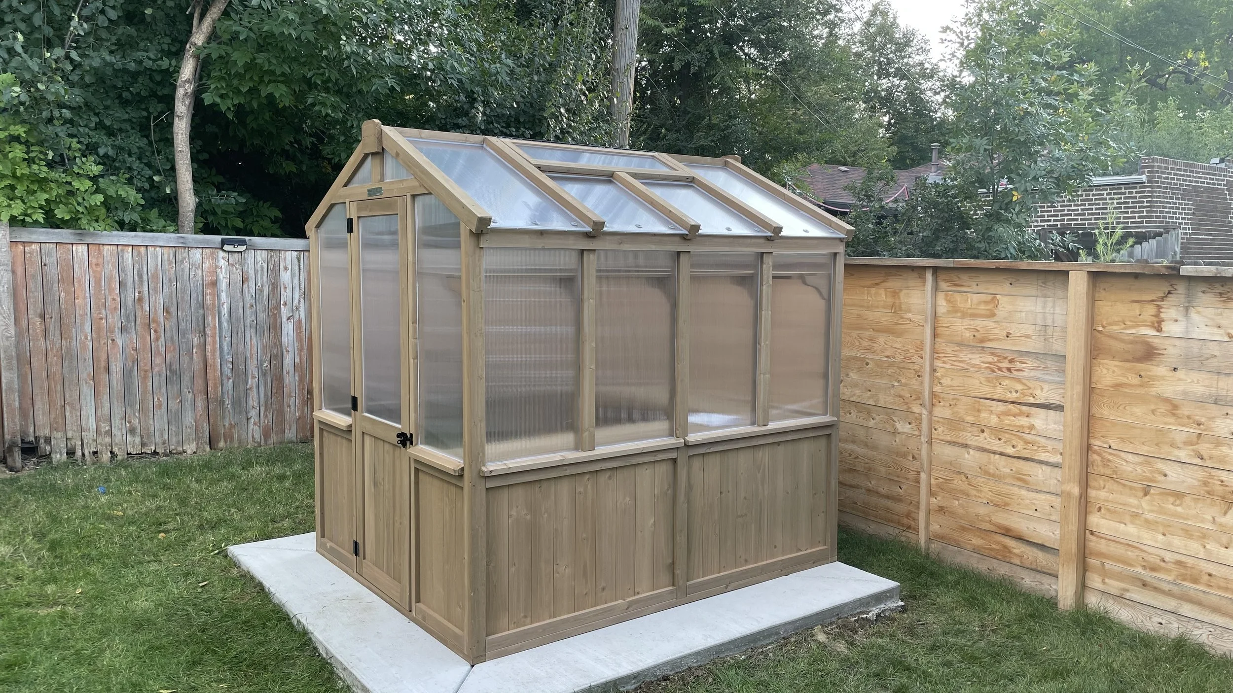 Greenhouse Assembly on Concrete Base in Nashville, TN